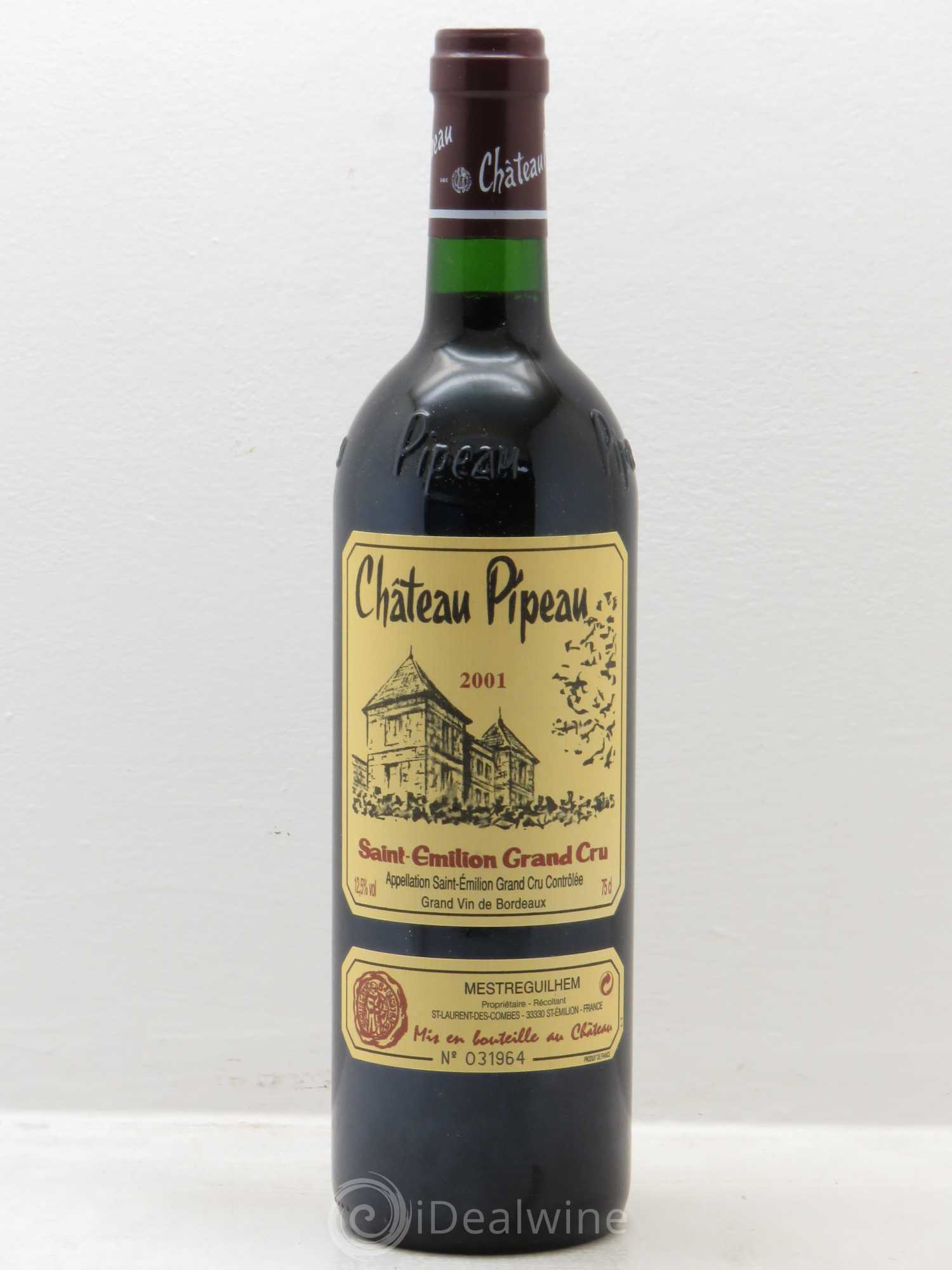 Château Pipeau 2001 - Lot de 6 bouteilles - 0