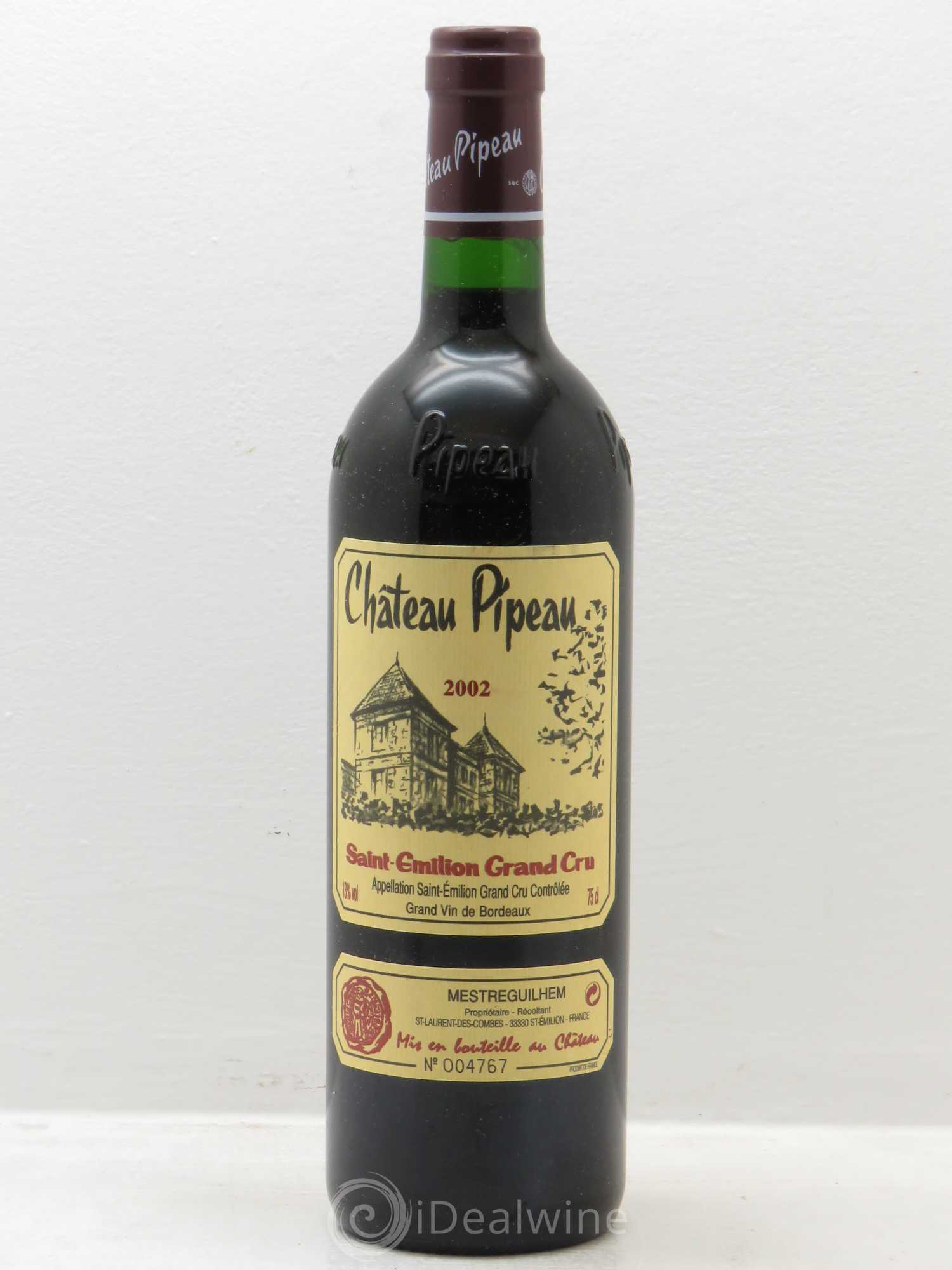 Château Pipeau 2002 - Lot de 6 bouteilles - 0