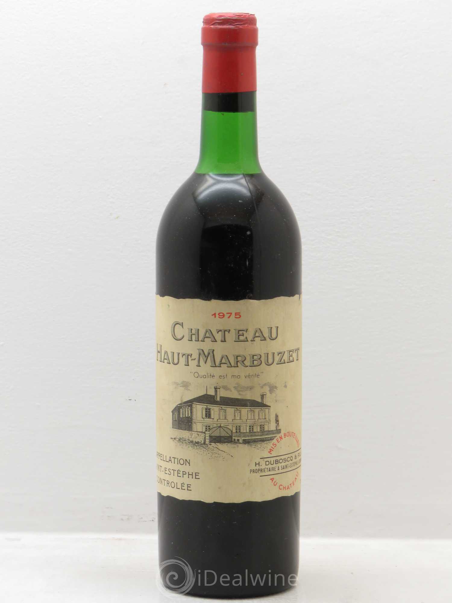 Château Haut Marbuzet 1975 - Lot de 1 bouteille - 0