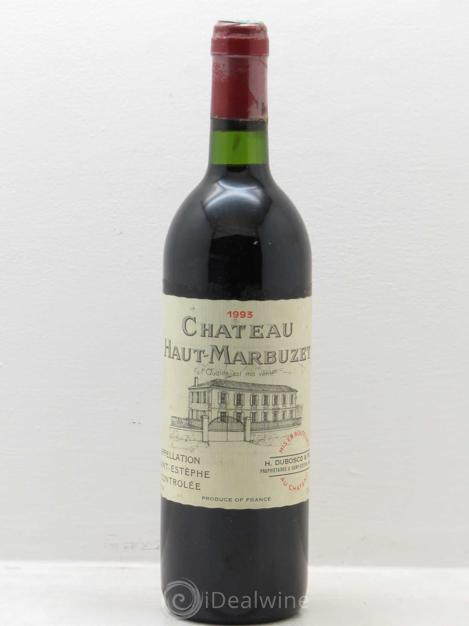 Château Haut Marbuzet 1993 - Lot de 1 bouteille - 0