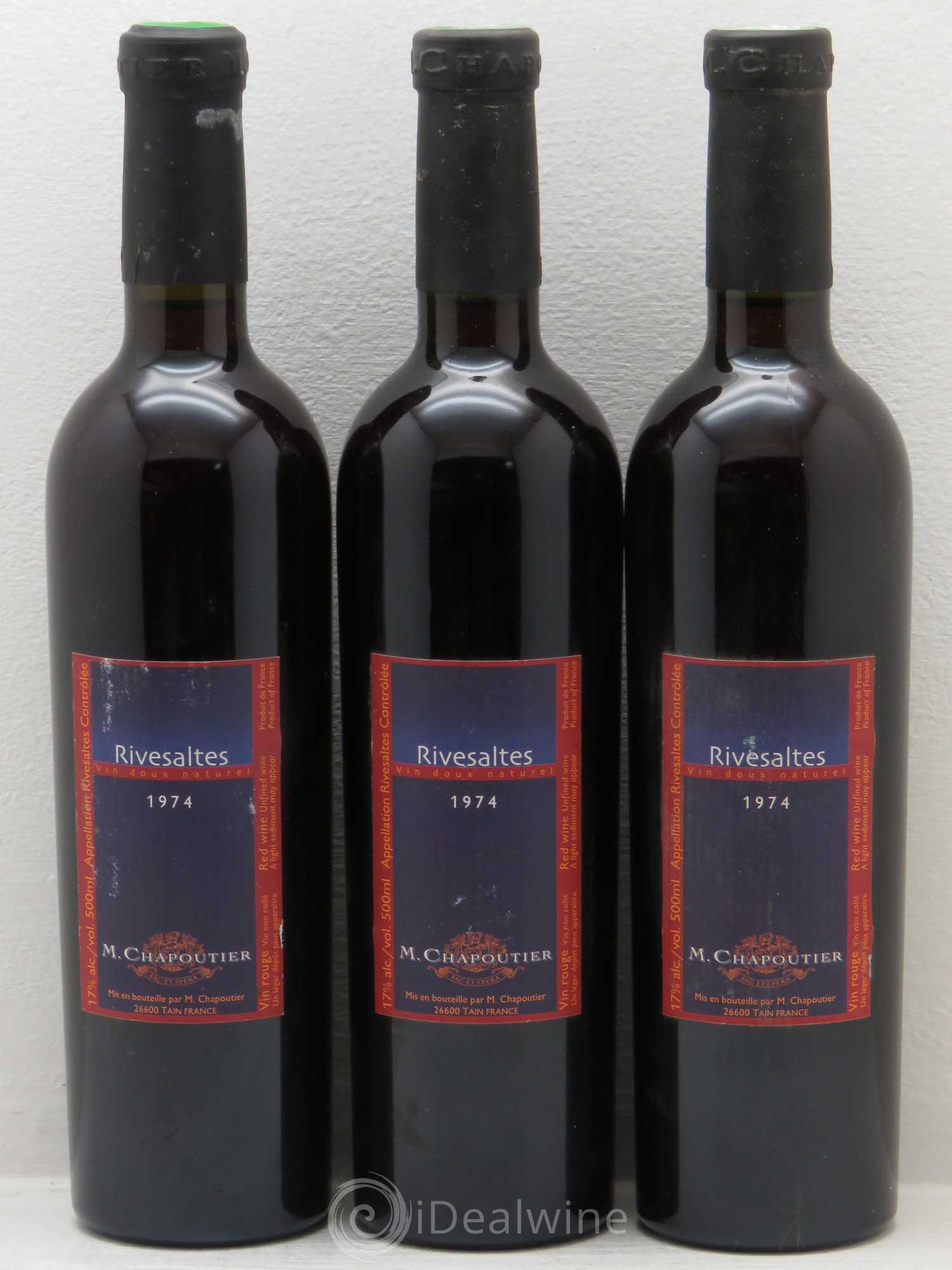 Rivesaltes - 1974 - Lot of 3 bottles - 0
