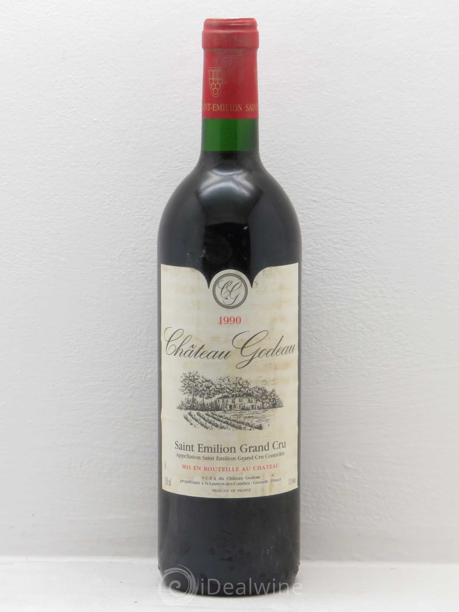 Saint-Émilion Godeau 1990 - Lot de 6 bouteilles - 0