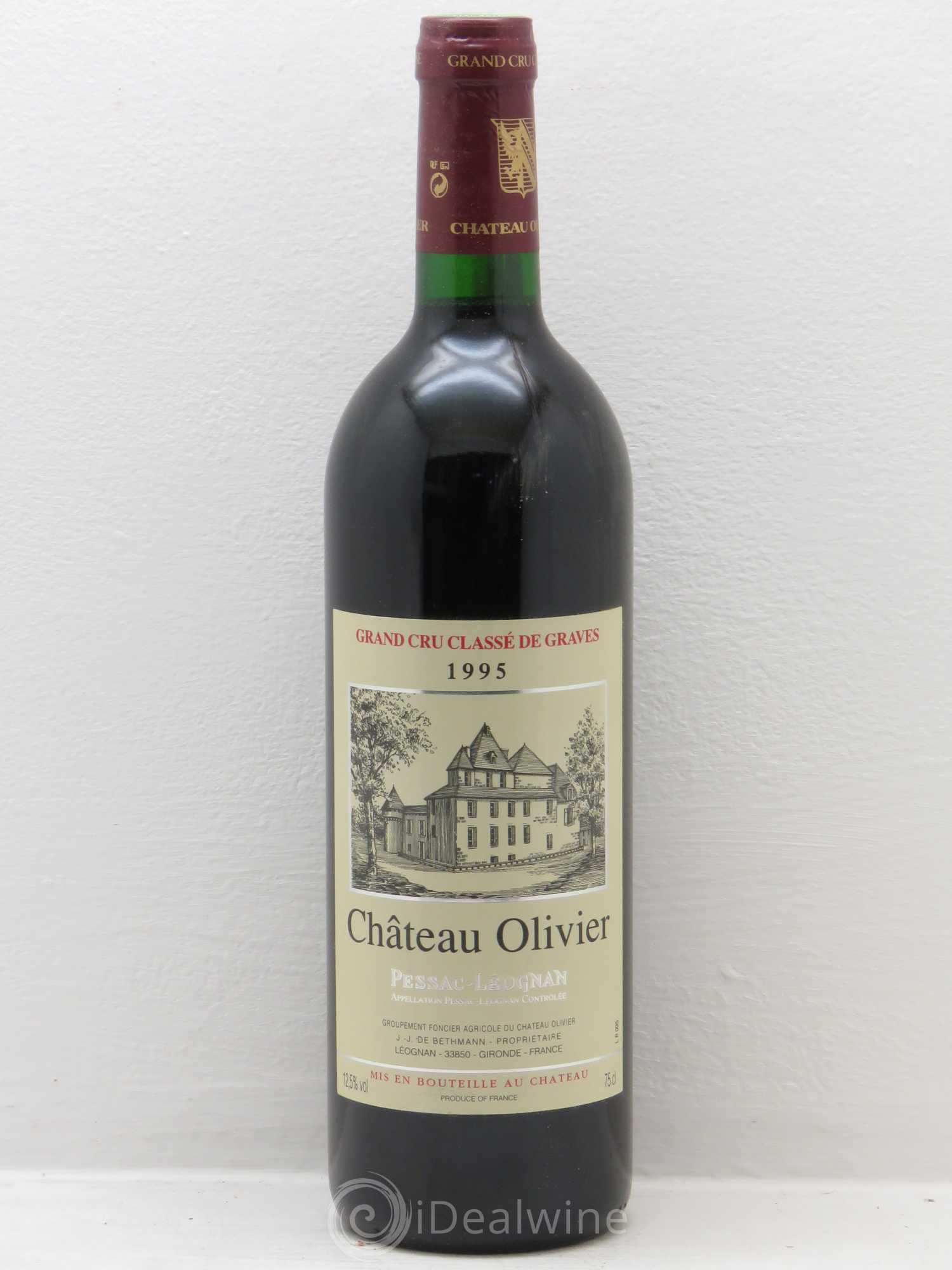 Château Olivier Cru Classé de Graves 1995 - Lot de 12 bouteilles - 0