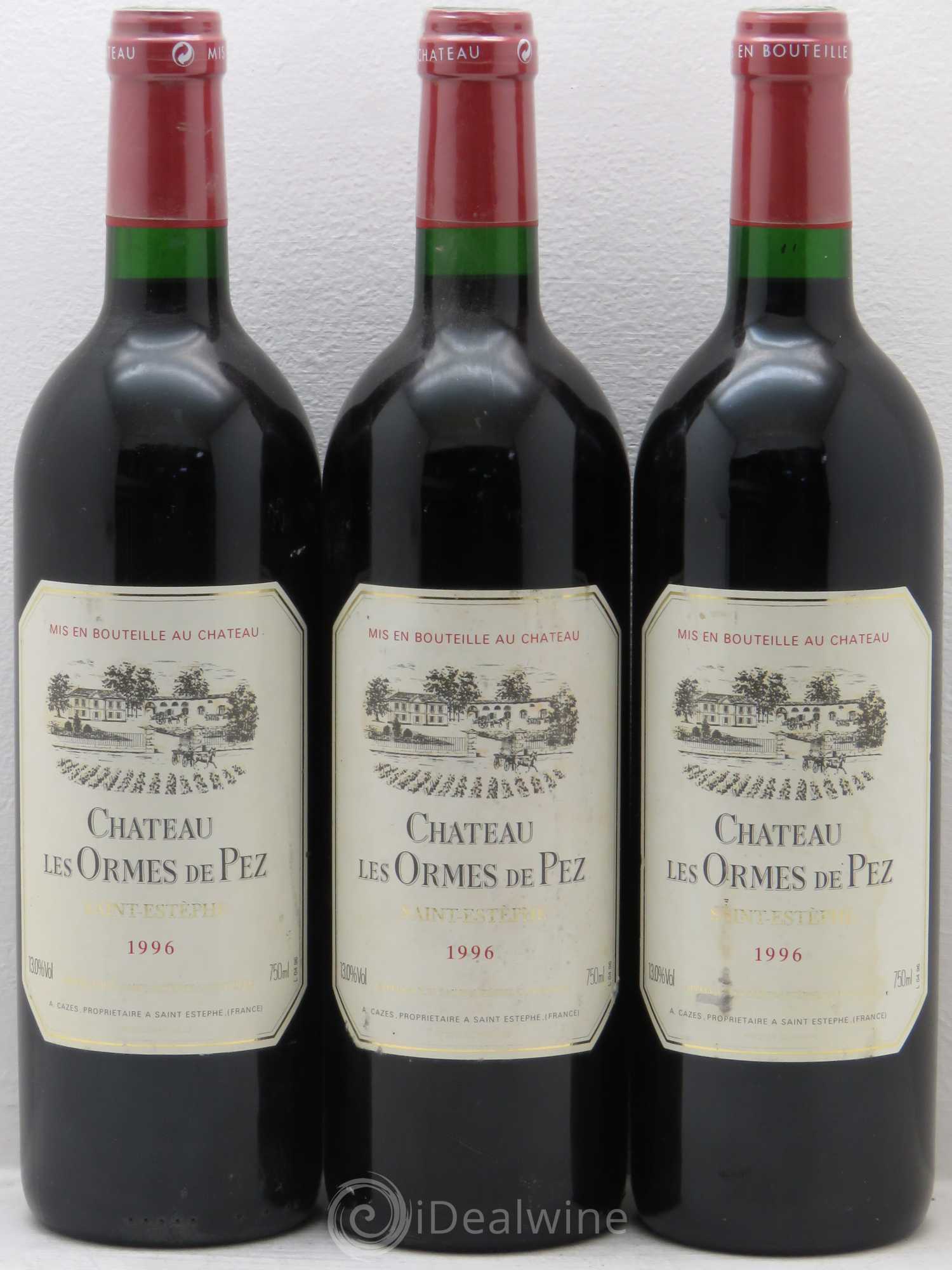 Château les Ormes de Pez 1996 - Lot de 3 bouteilles - 0