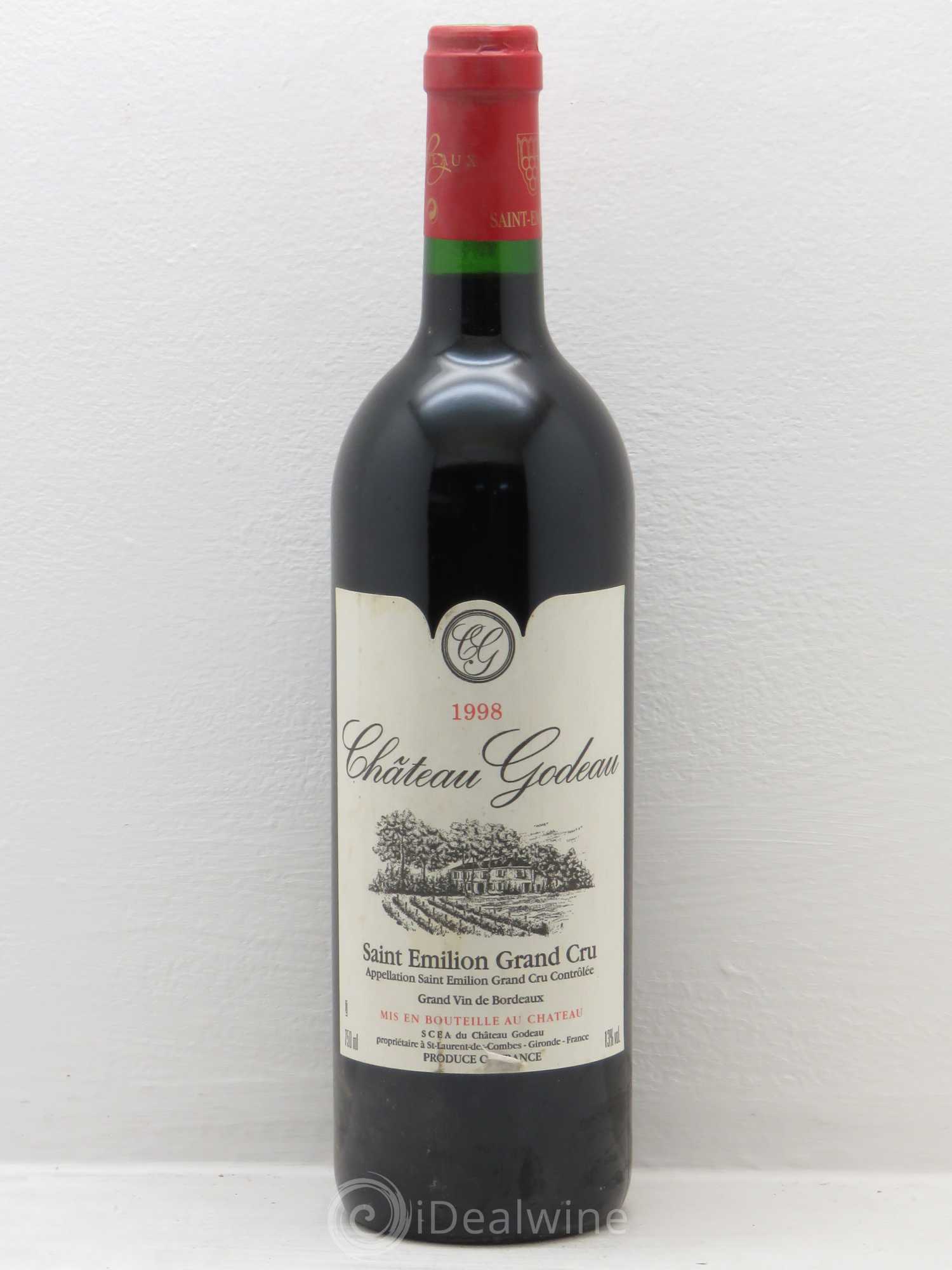 Saint-Émilion Godeau 1998 - Lot de 6 bouteilles - 0