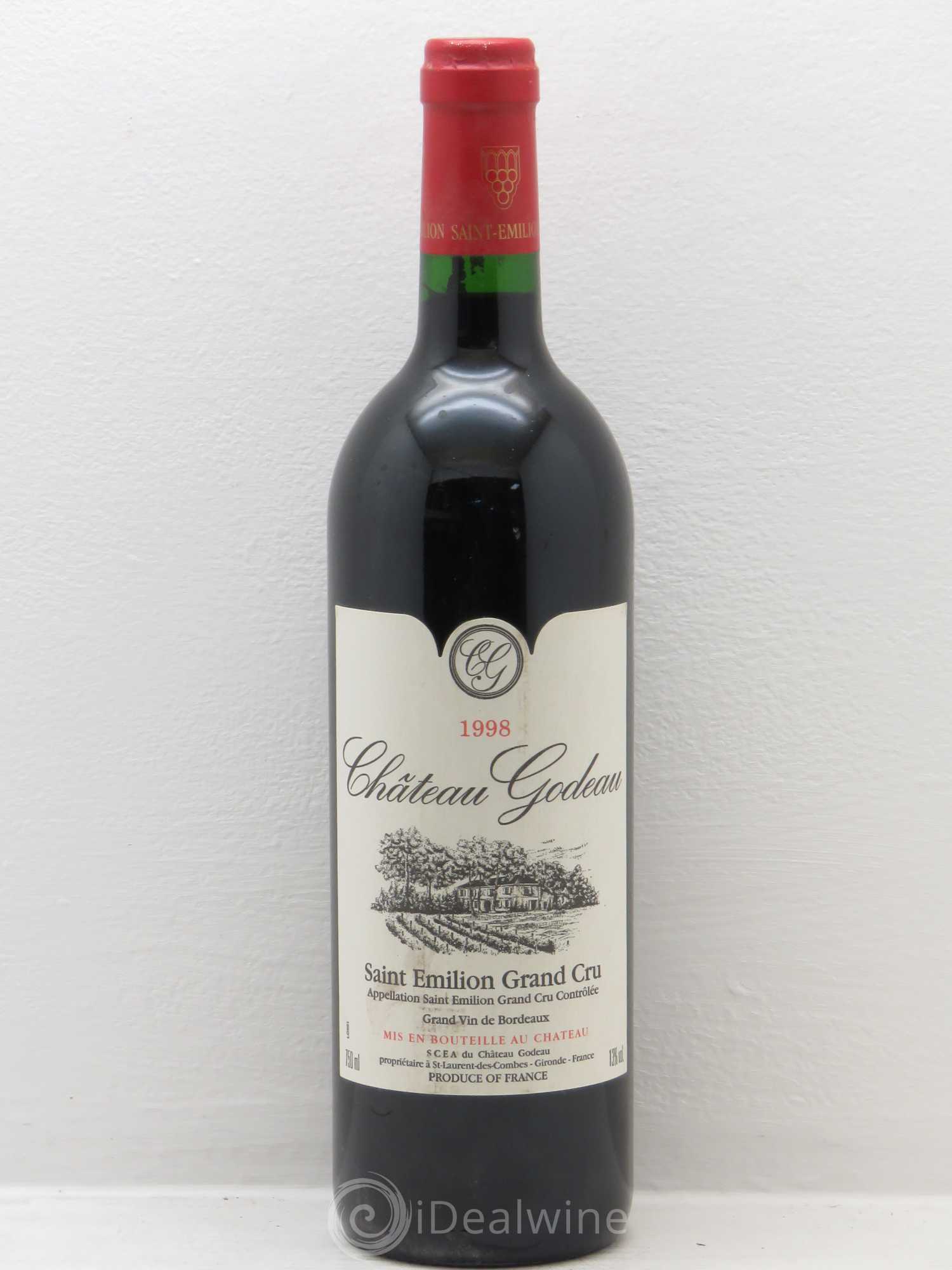 Saint-Émilion Godeau 1998 - Lot de 1 bouteille - 0