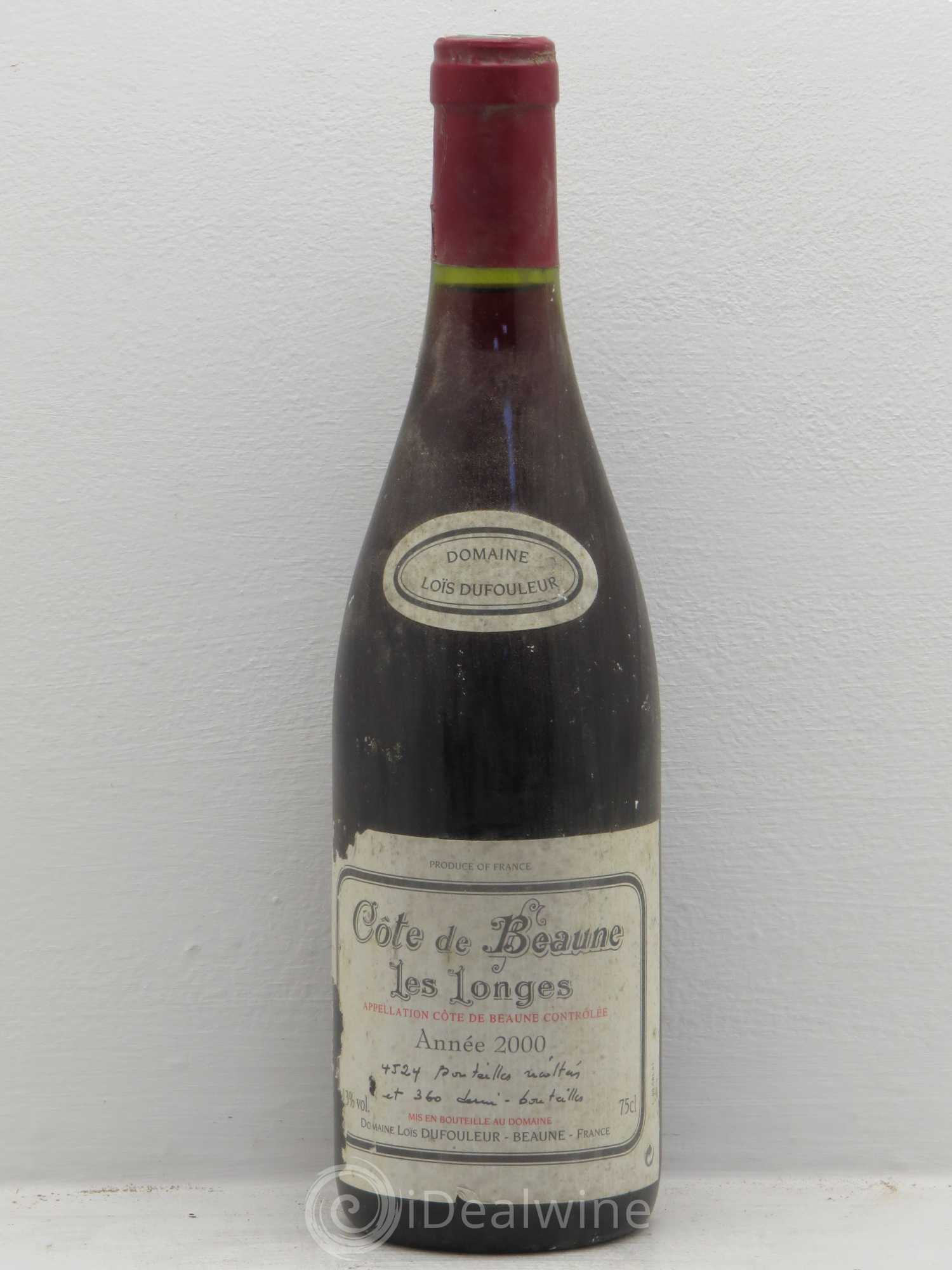 Côte de Beaune les longes dufouleur 2000 - Posten von 6 Flaschen - 0