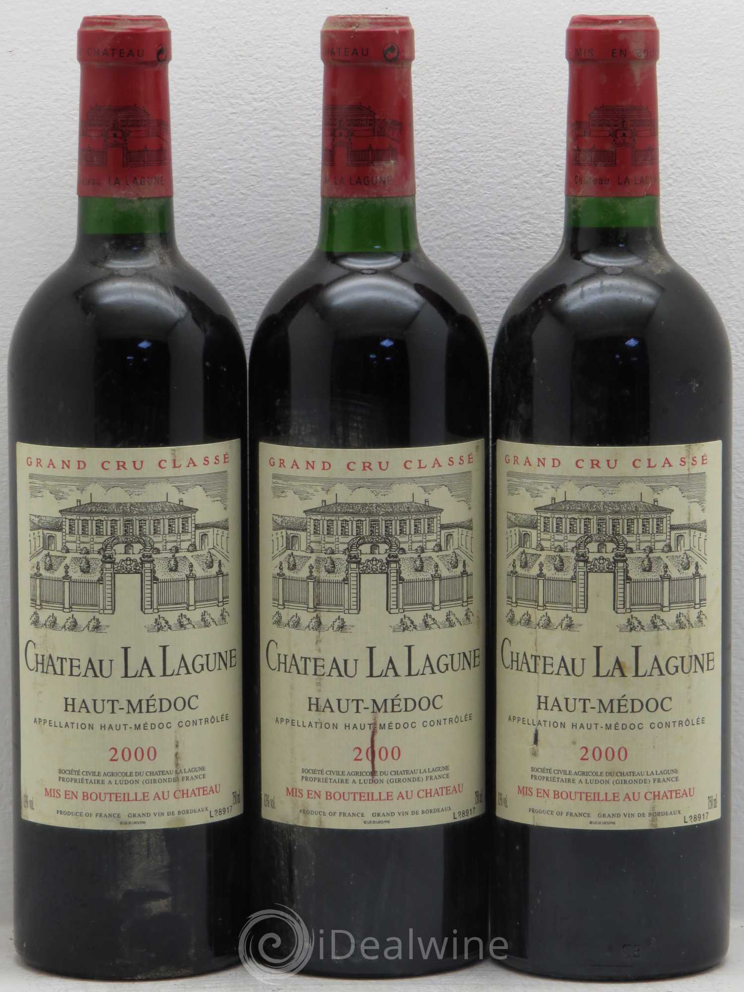 Château la Lagune 3ème Grand Cru Classé 2000 - Lot de 3 bouteilles - 0