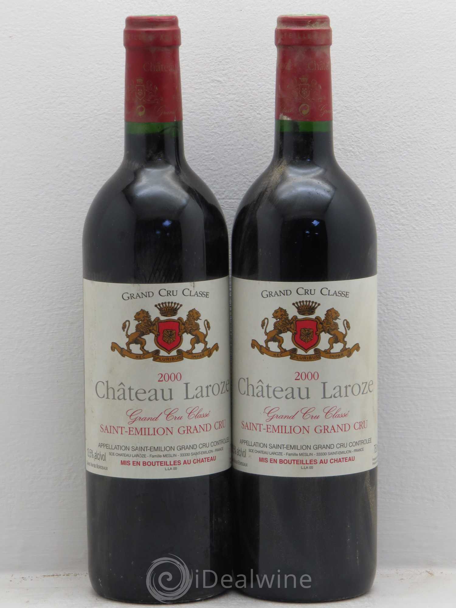 Château Laroze Grand Cru Classé 2000 - Lot de 2 bouteilles - 0