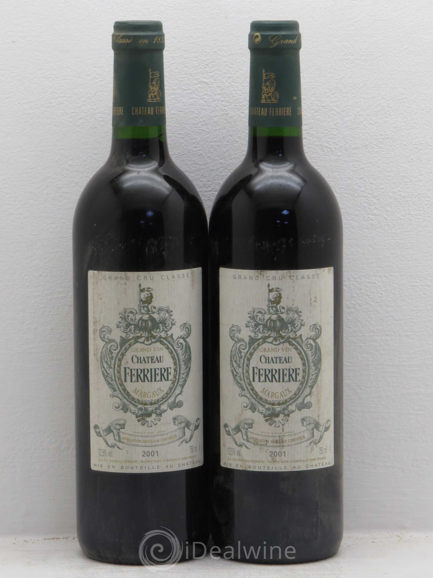 Château Ferrière 3ème Grand Cru Classé 2001 - Lot de 2 bouteilles - 0