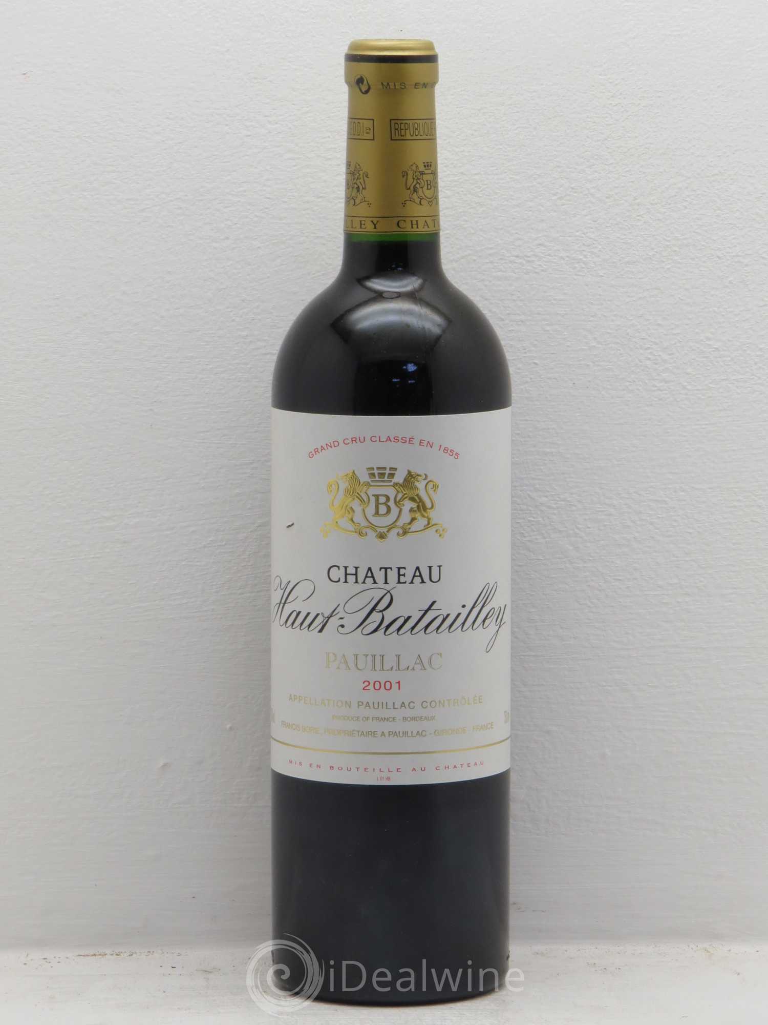 Château Haut Batailley 5ème Grand Cru Classé 2001 - Lot de 12 bouteilles - 0
