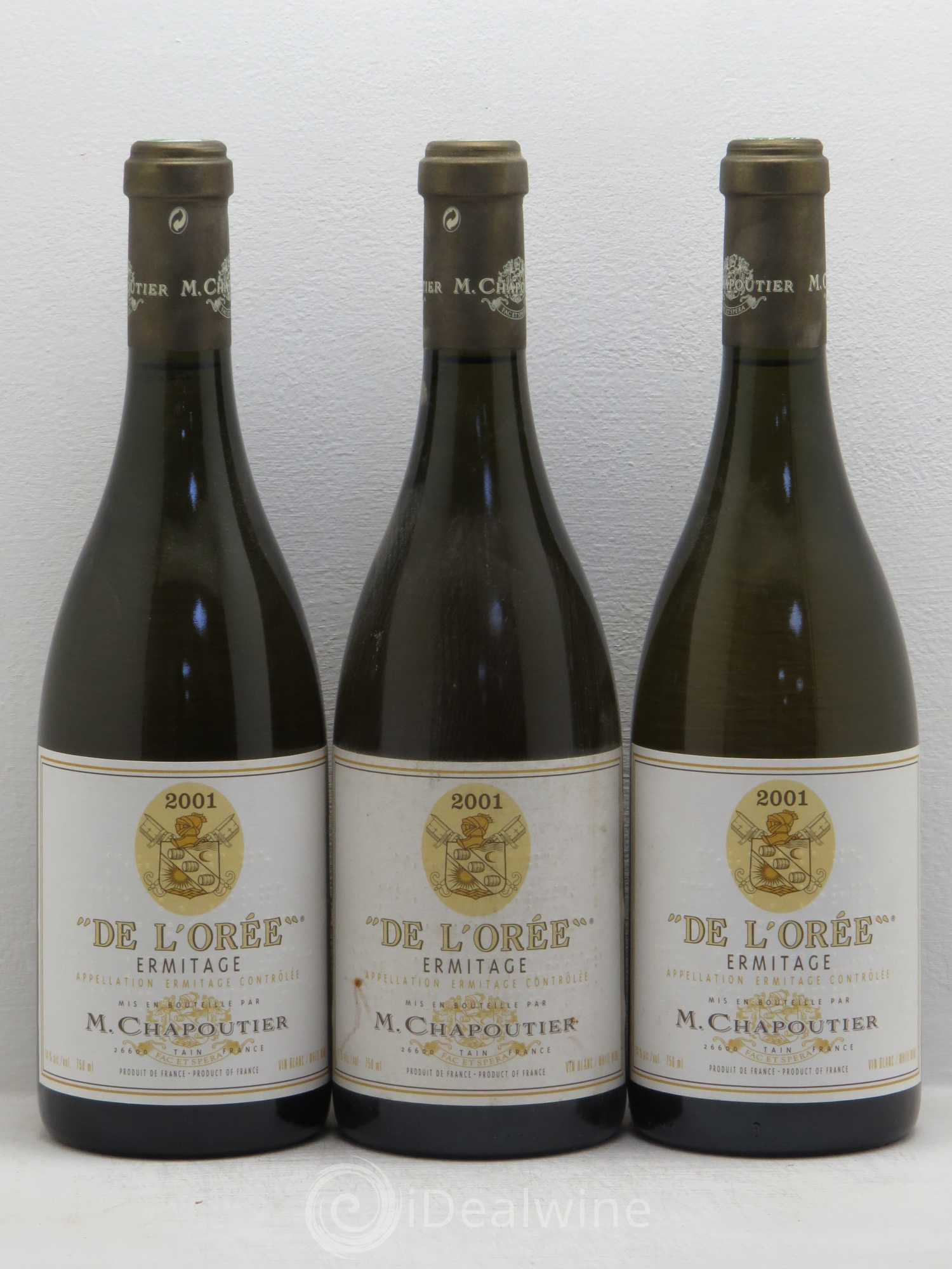 Hermitage Ermitage de l'Orée Chapoutier 2001 - Lot de 3 bouteilles - 0