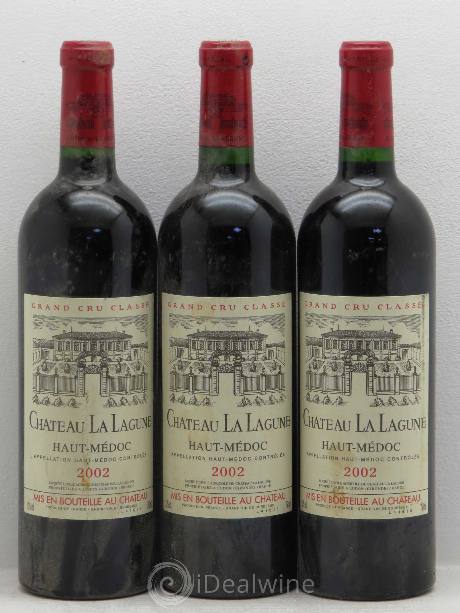 Château la Lagune 3ème Grand Cru Classé 2002 - Lot de 3 bouteilles - 0