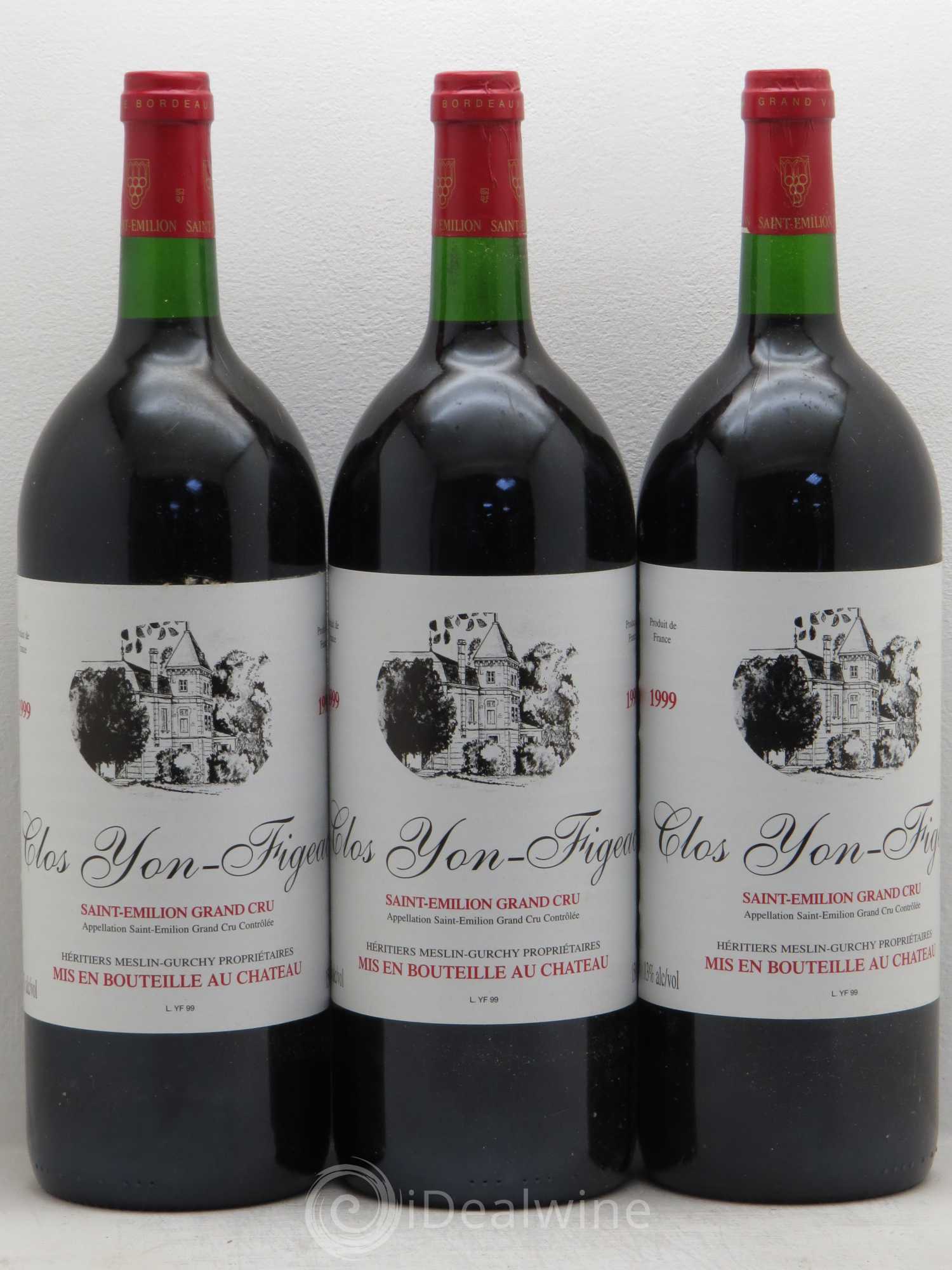 Bordeaux Clos yon figeac 1999 - Posten von 3 Magnum - 0