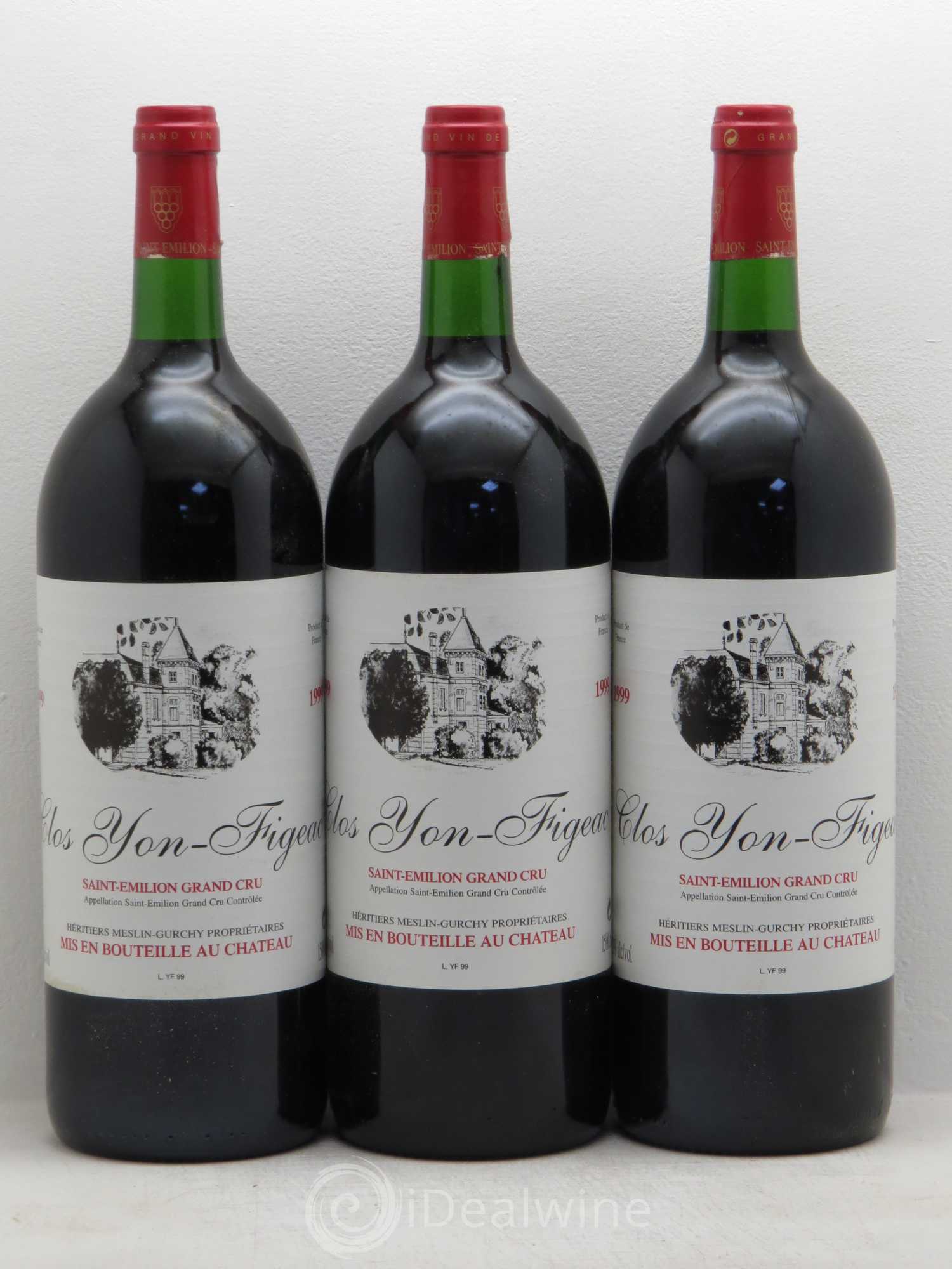 Bordeaux Clos yon figeac 1999 - Posten von 3 Magnum - 0