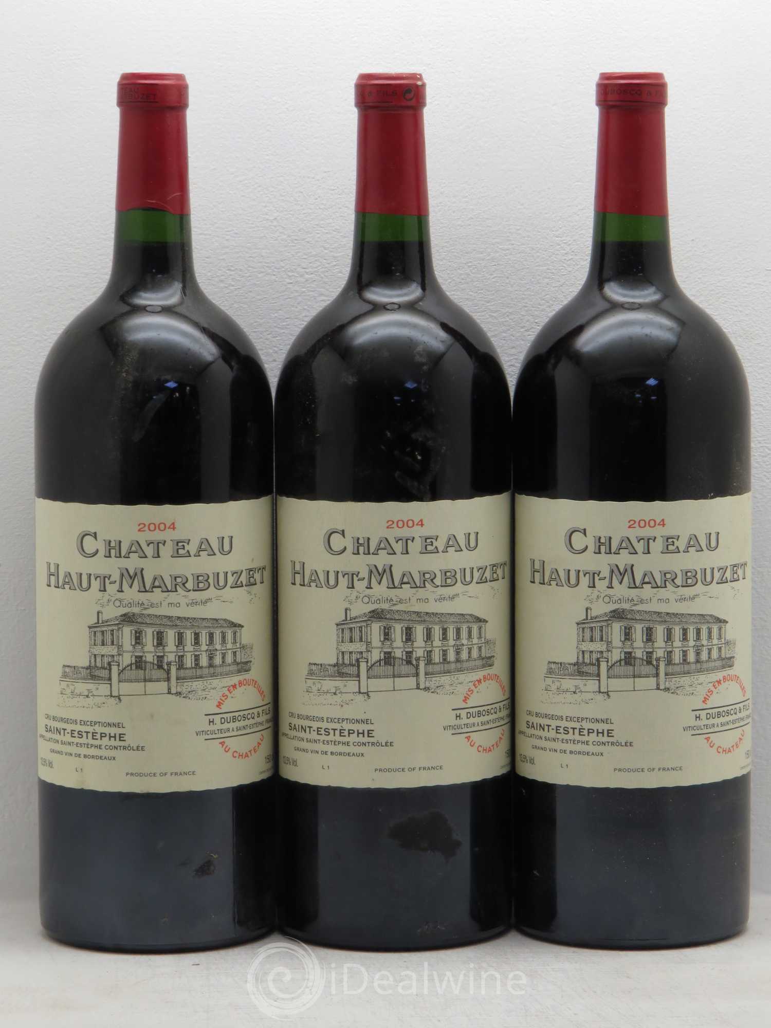 Château Haut Marbuzet 2004 - Lot de 3 magnums - 0