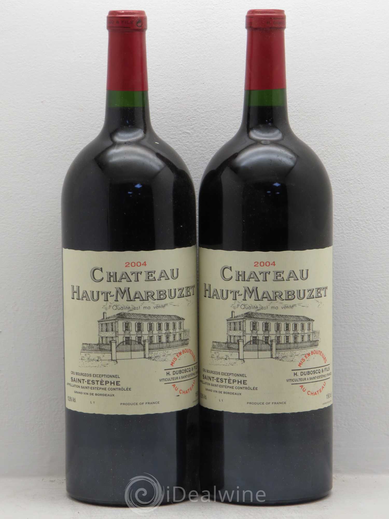 Château Haut Marbuzet 2004 - Lot de 2 magnums - 0