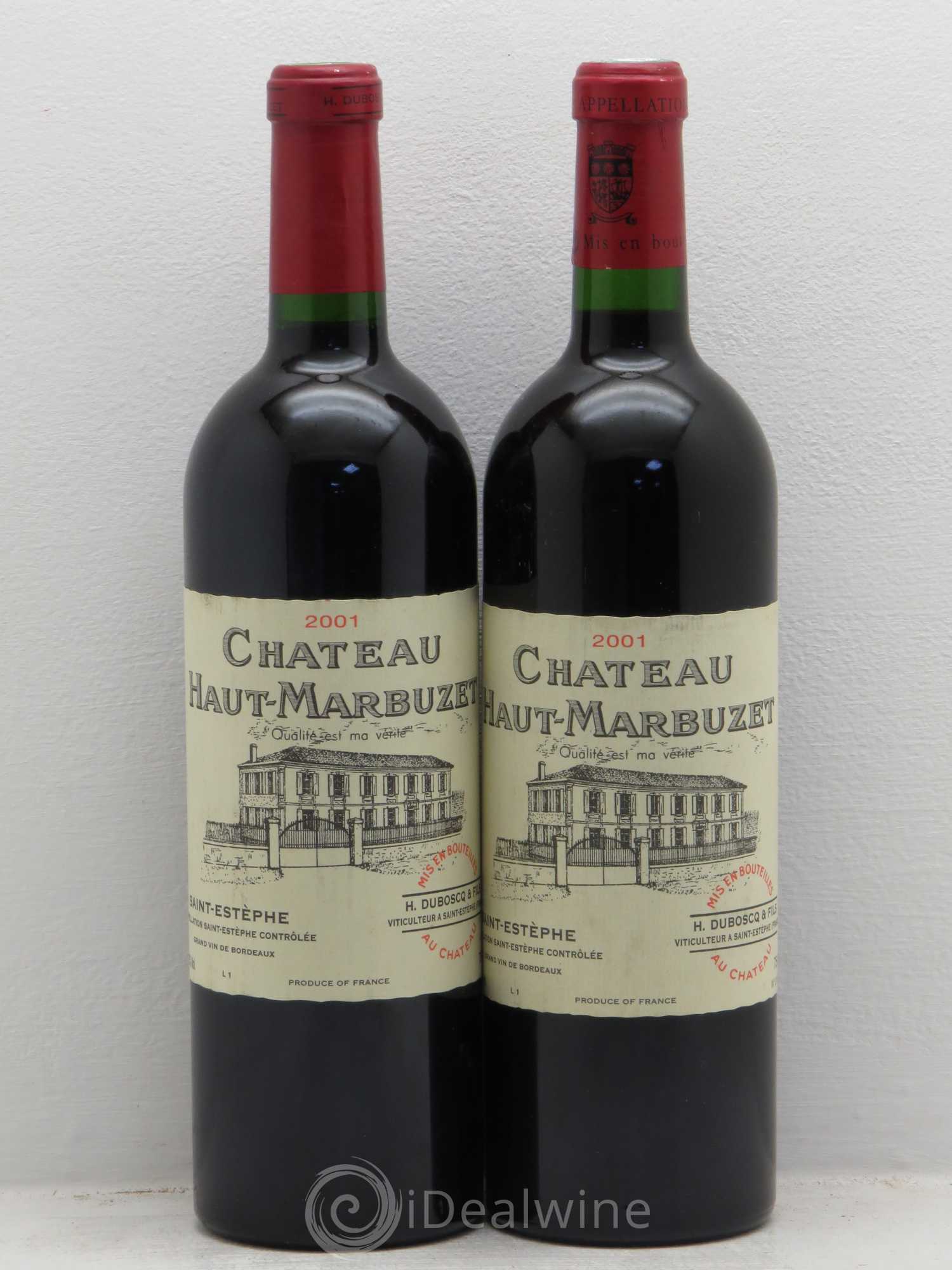 Château Haut Marbuzet 2001 - Lot de 2 bouteilles - 0