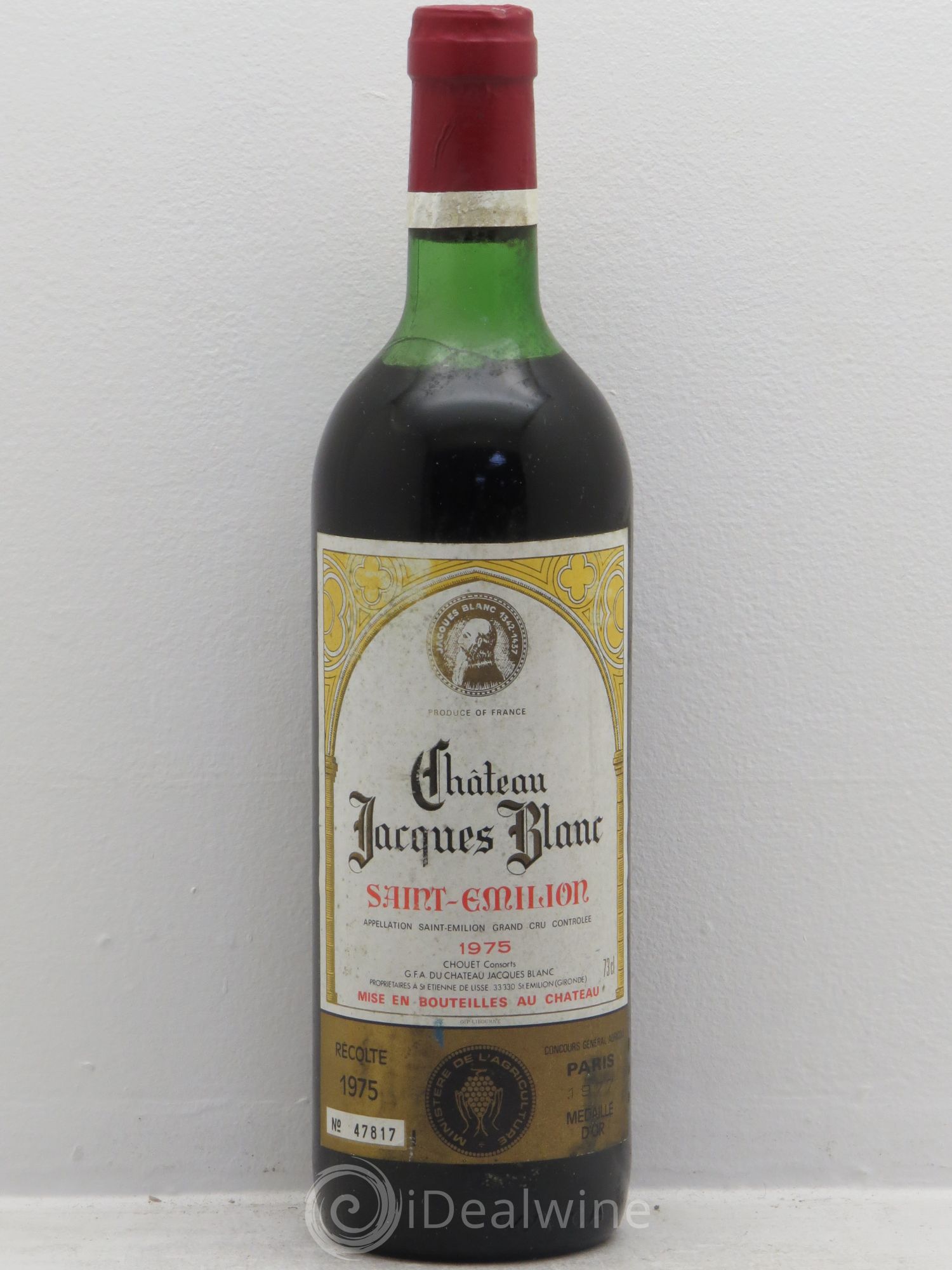Château Jacques Blanc 1975 - Lot de 1 bouteille - 0