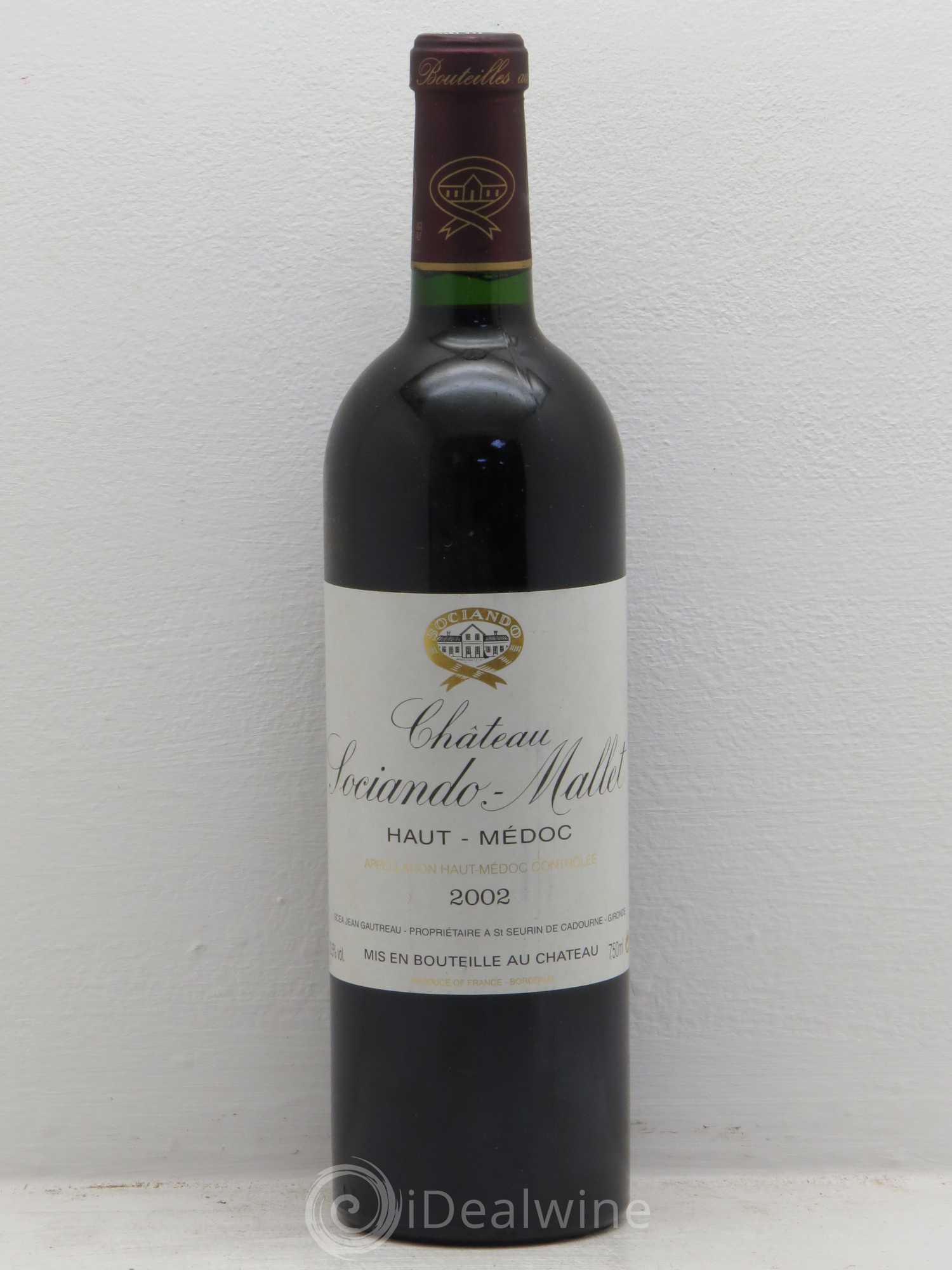 Château Sociando Mallet 2002 - Lot de 6 bouteilles - 0