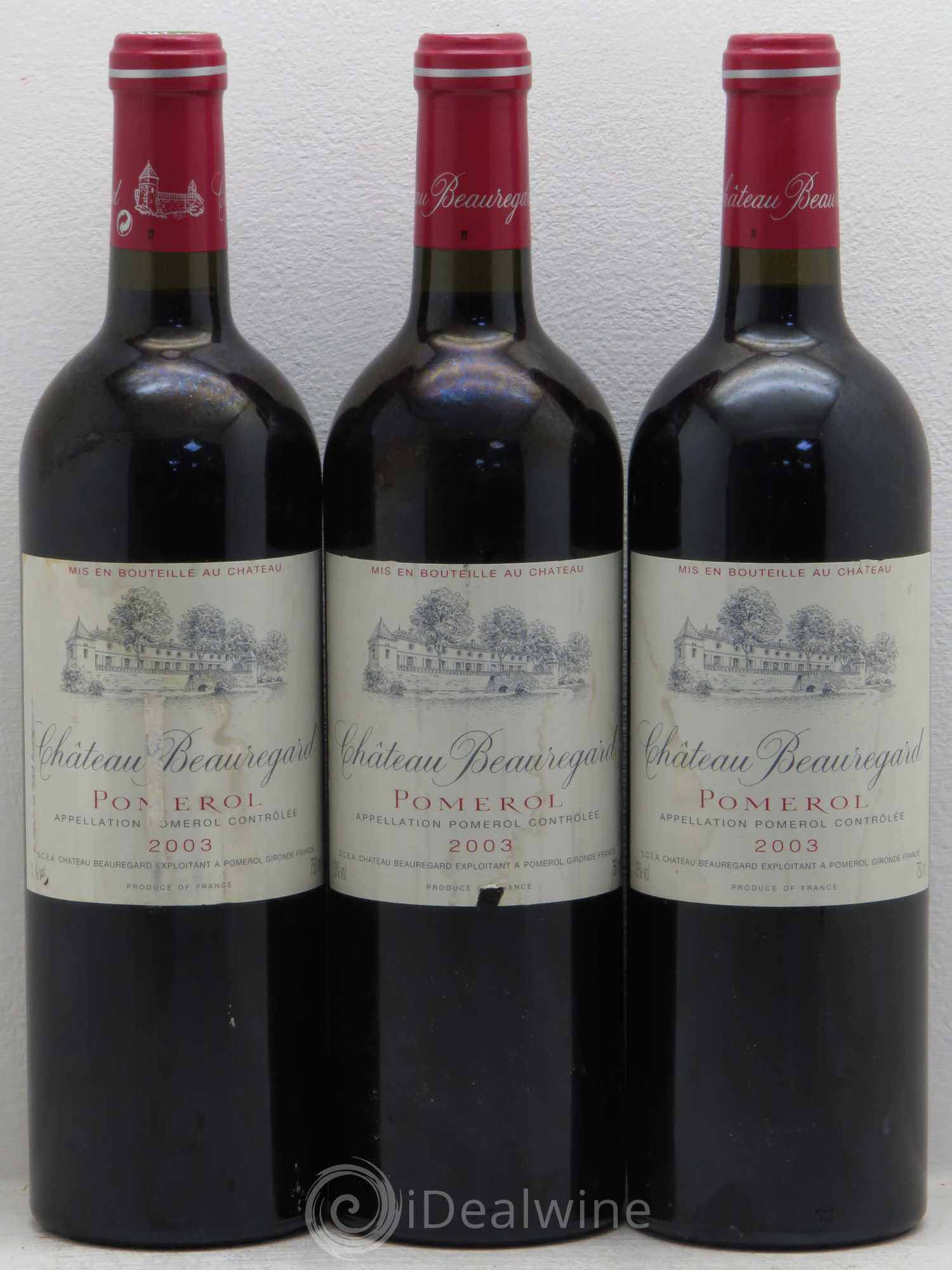 Château Beauregard 2003 - Lot de 3 bouteilles - 0
