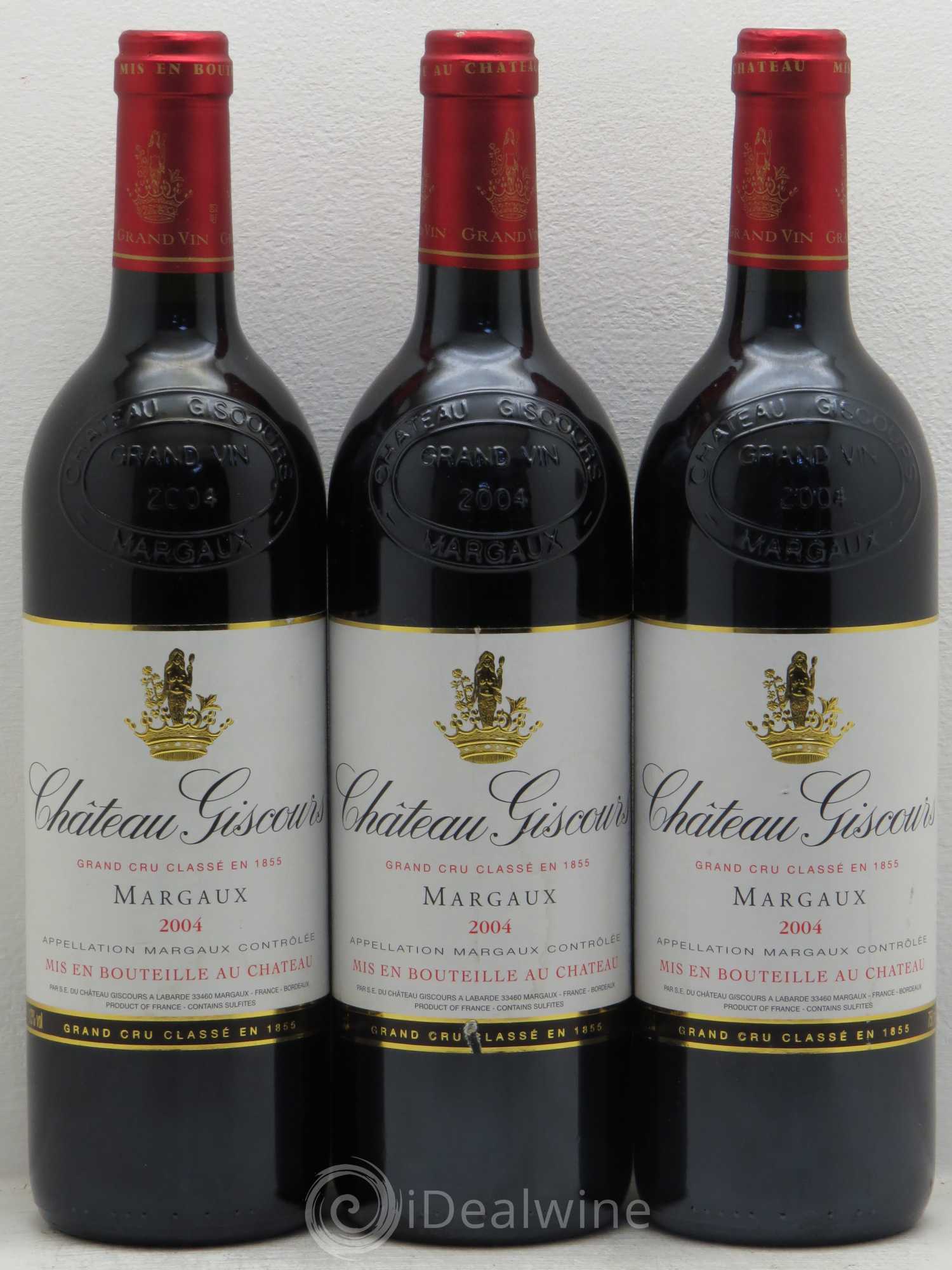 Château Giscours 3ème Grand Cru Classé 2004 - Lot de 3 bouteilles - 0