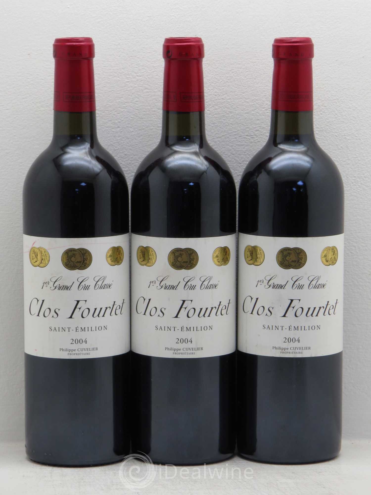 Clos Fourtet 1er Grand Cru Classé B 2004 - Lot de 3 bouteilles - 0