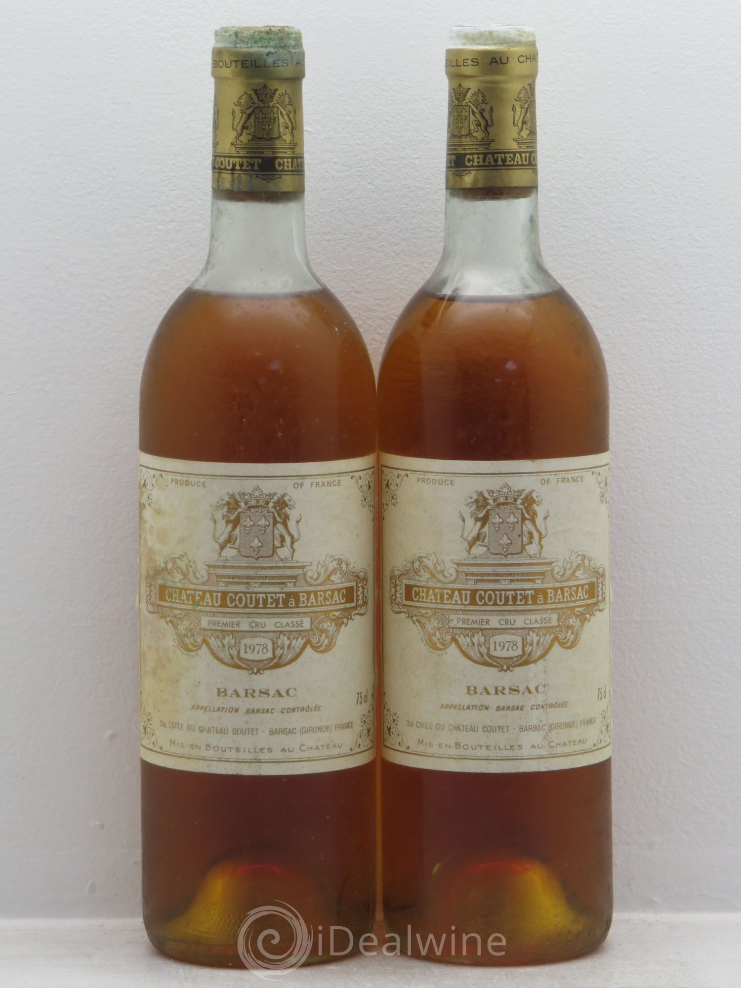 Château Coutet 1er Grand Cru Classé 1978 - Lotto di 2 bottiglie - 0