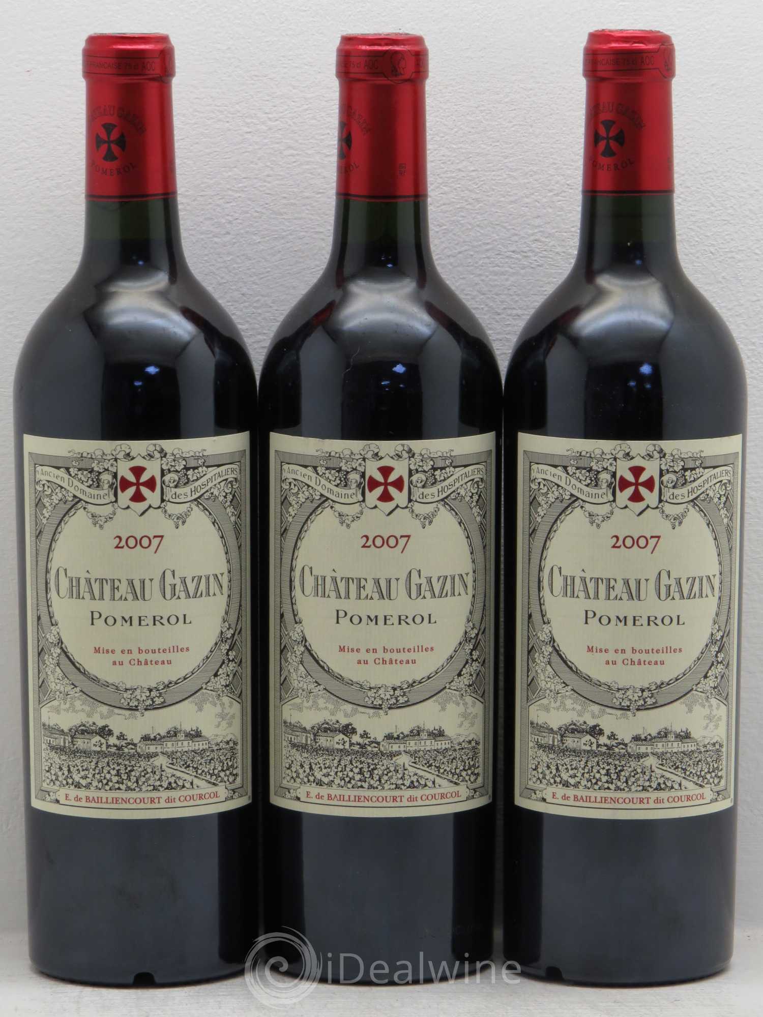 Château Gazin 2007 - Lot de 3 bouteilles - 0
