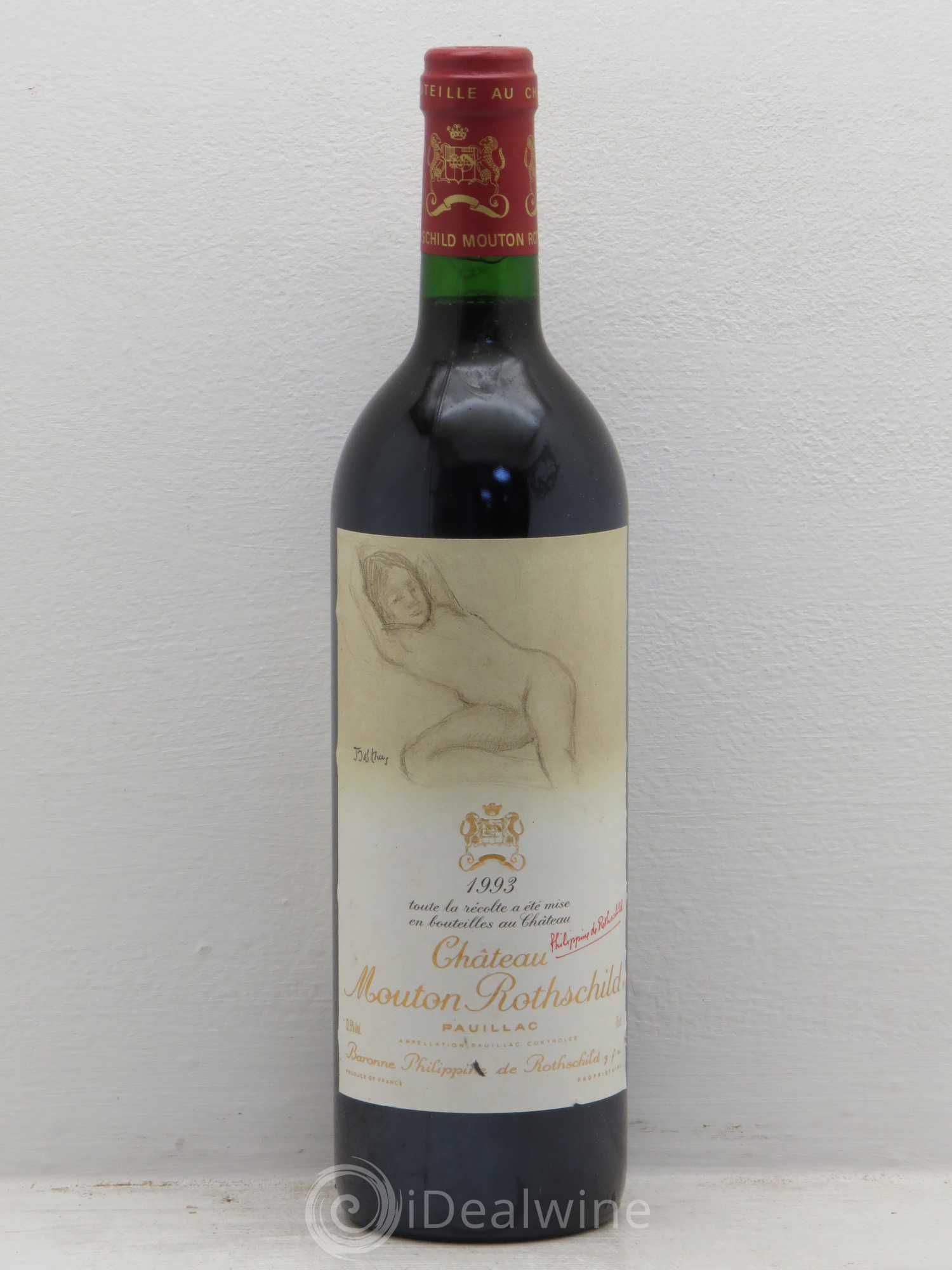 Château Mouton Rothschild 1er Grand Cru Classé 1993 - Lot de 1 bouteille - 0