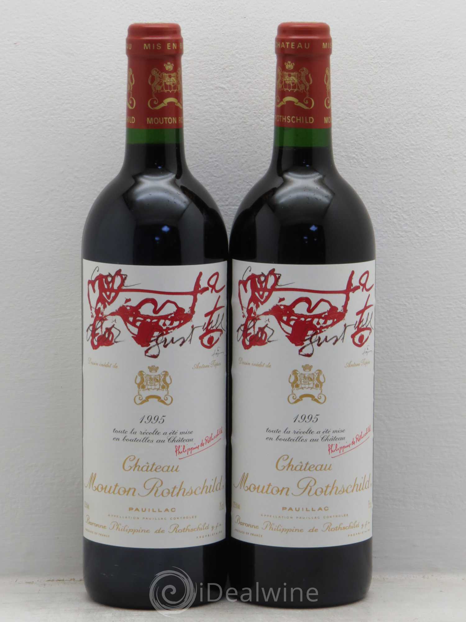 Château Mouton Rothschild 1er Grand Cru Classé 1995 - Lot de 2 bouteilles - 0