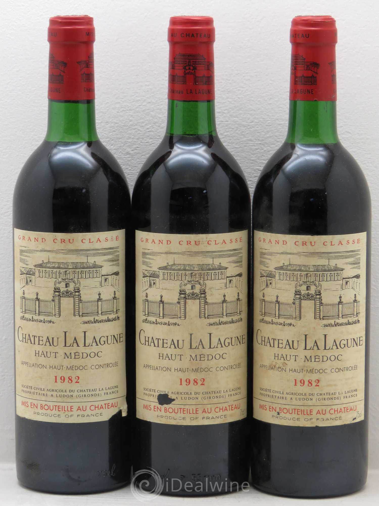 Château la Lagune 3ème Grand Cru Classé 1982 - Lot de 3 bouteilles - 0