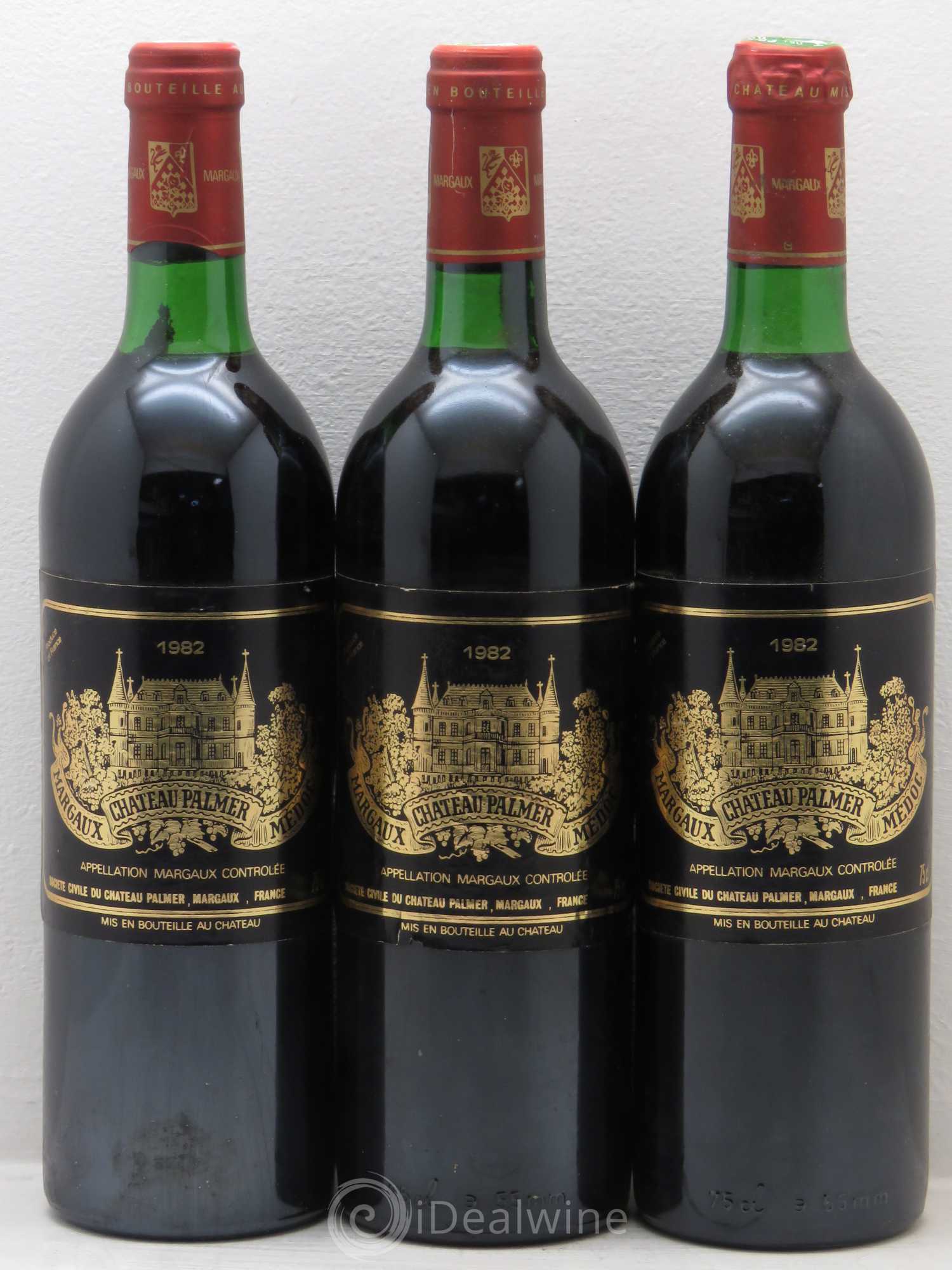 Château Palmer 3ème Grand Cru Classé 1982 - Lot de 3 bouteilles - 0