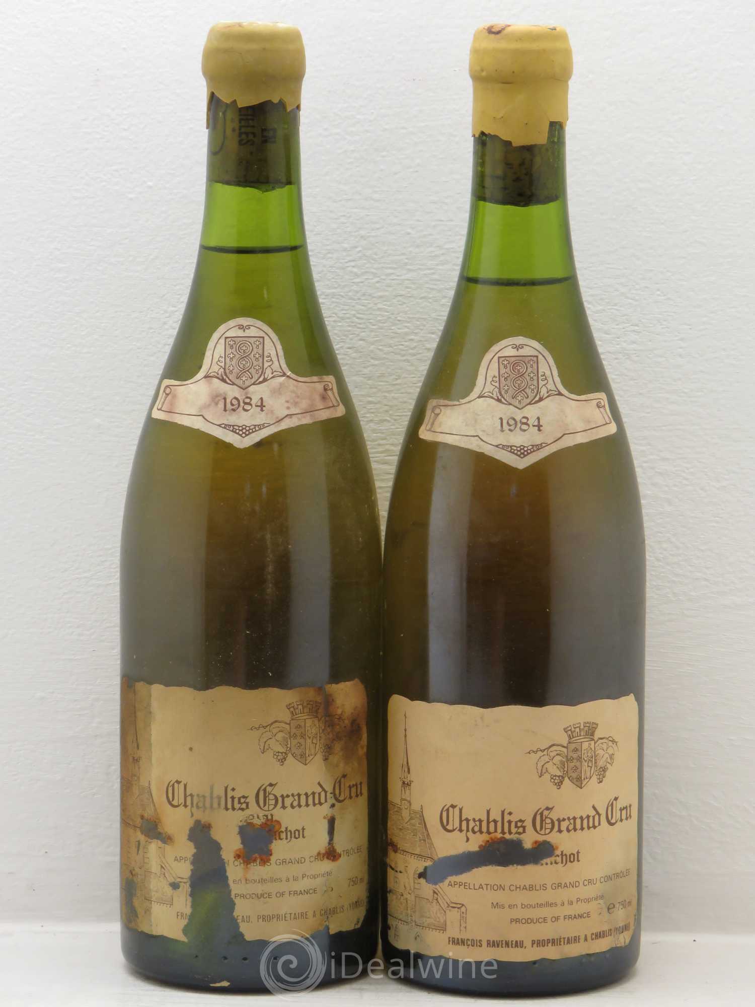 Chablis Grand Cru Blanchot Raveneau (Domaine) 1984 - Lotto di 2 bottiglie - 0