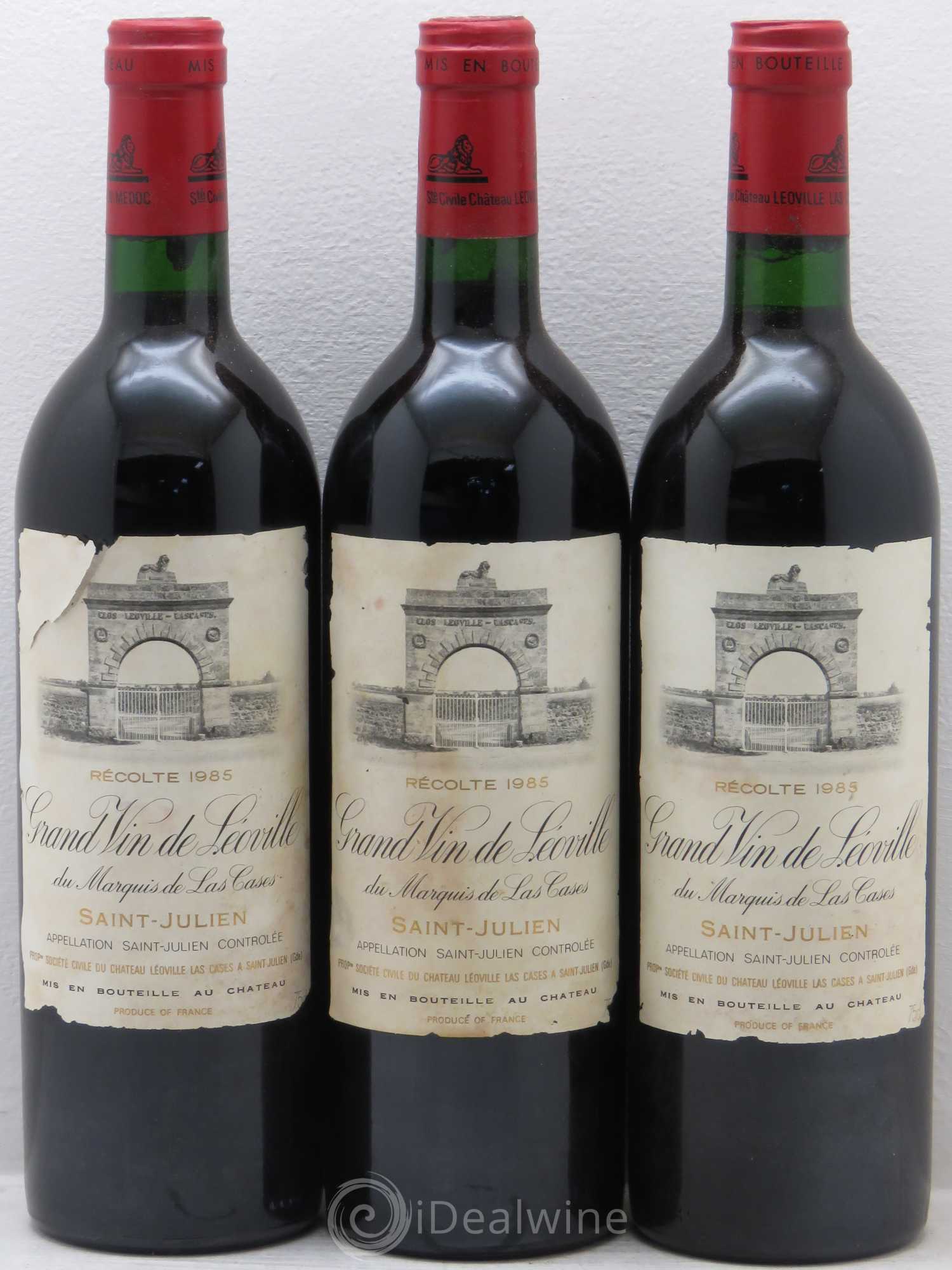 Château Léoville Las Cases 2ème Grand Cru Classé 1985 - Lot de 3 bouteilles - 0