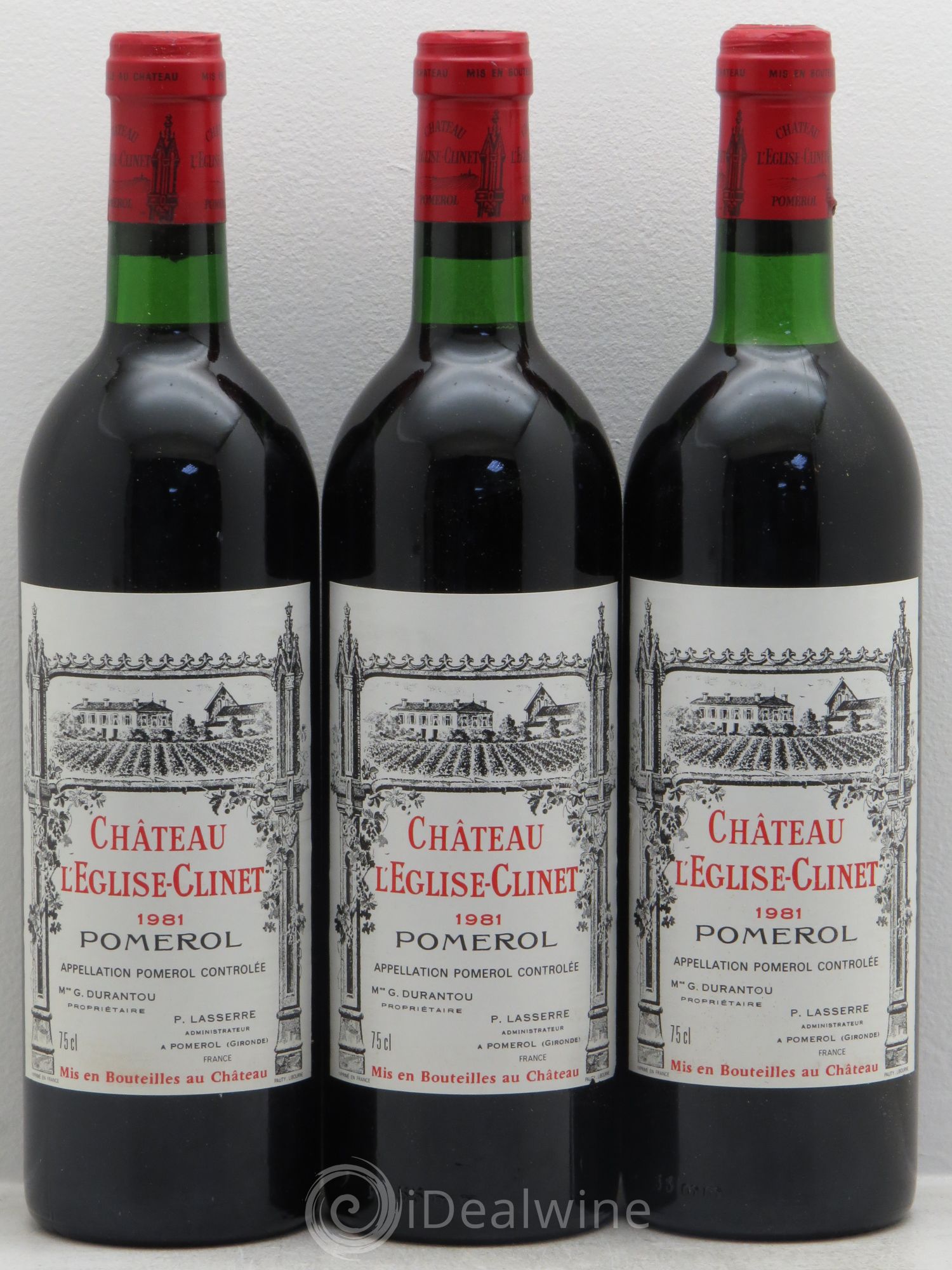 Château l' Église Clinet 1981 - Lot de 3 bouteilles - 0