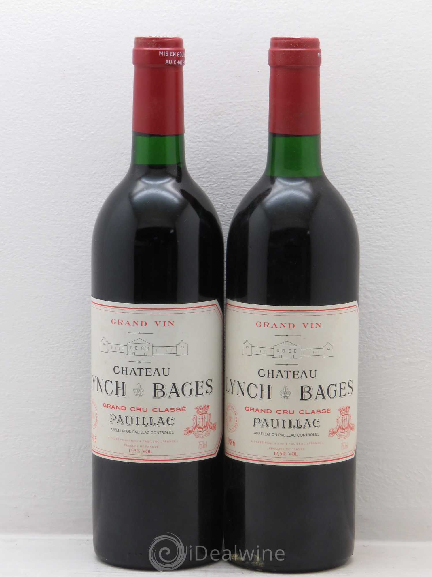 Château Lynch Bages 5ème Grand Cru Classé 1986 - Lot de 2 bouteilles - 0