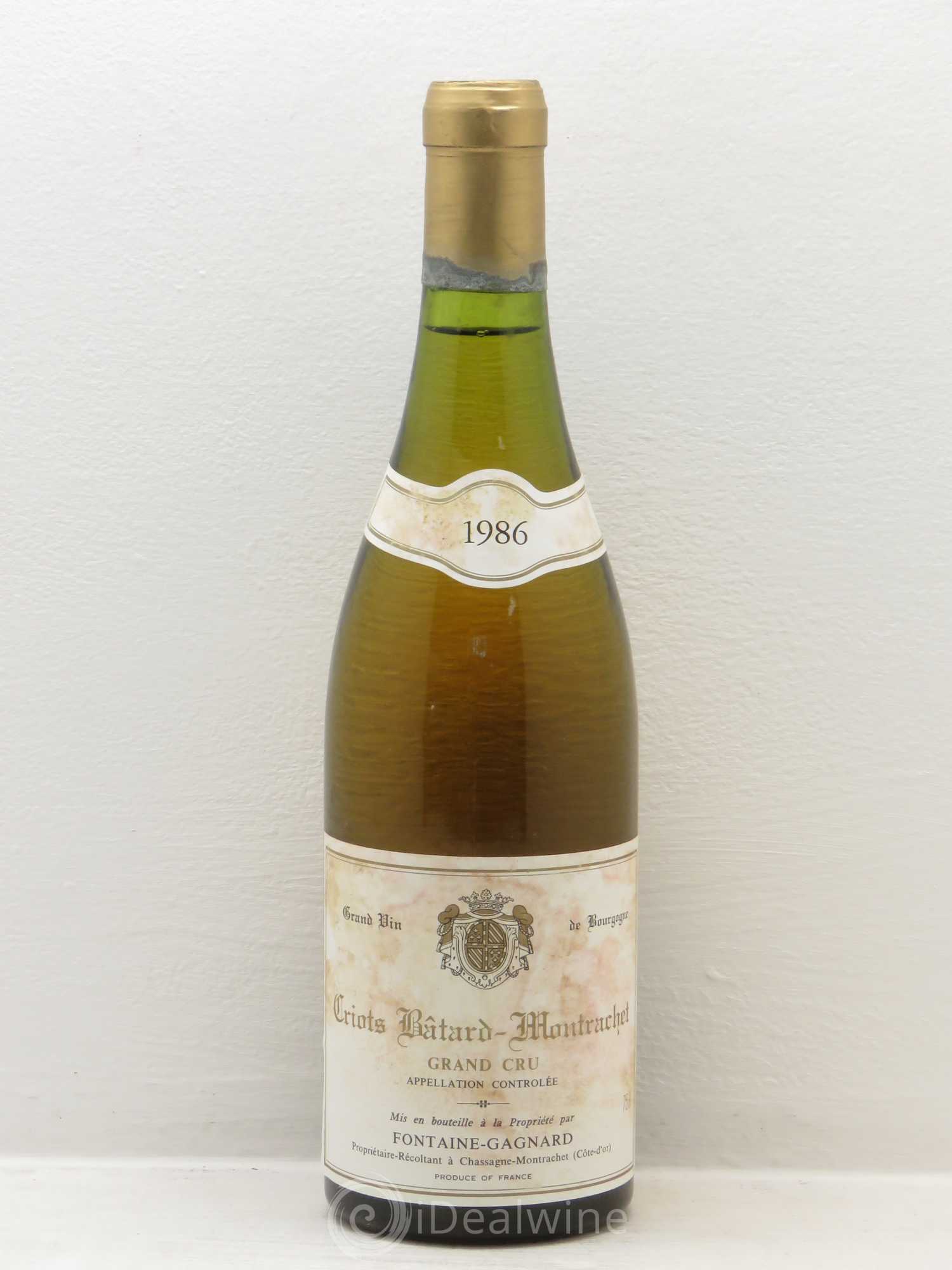 Criots-Bâtard-Montrachet Grand Cru Fontaine-Gagnard (Domaine) 1986 - Lot de 1 bouteille - 0