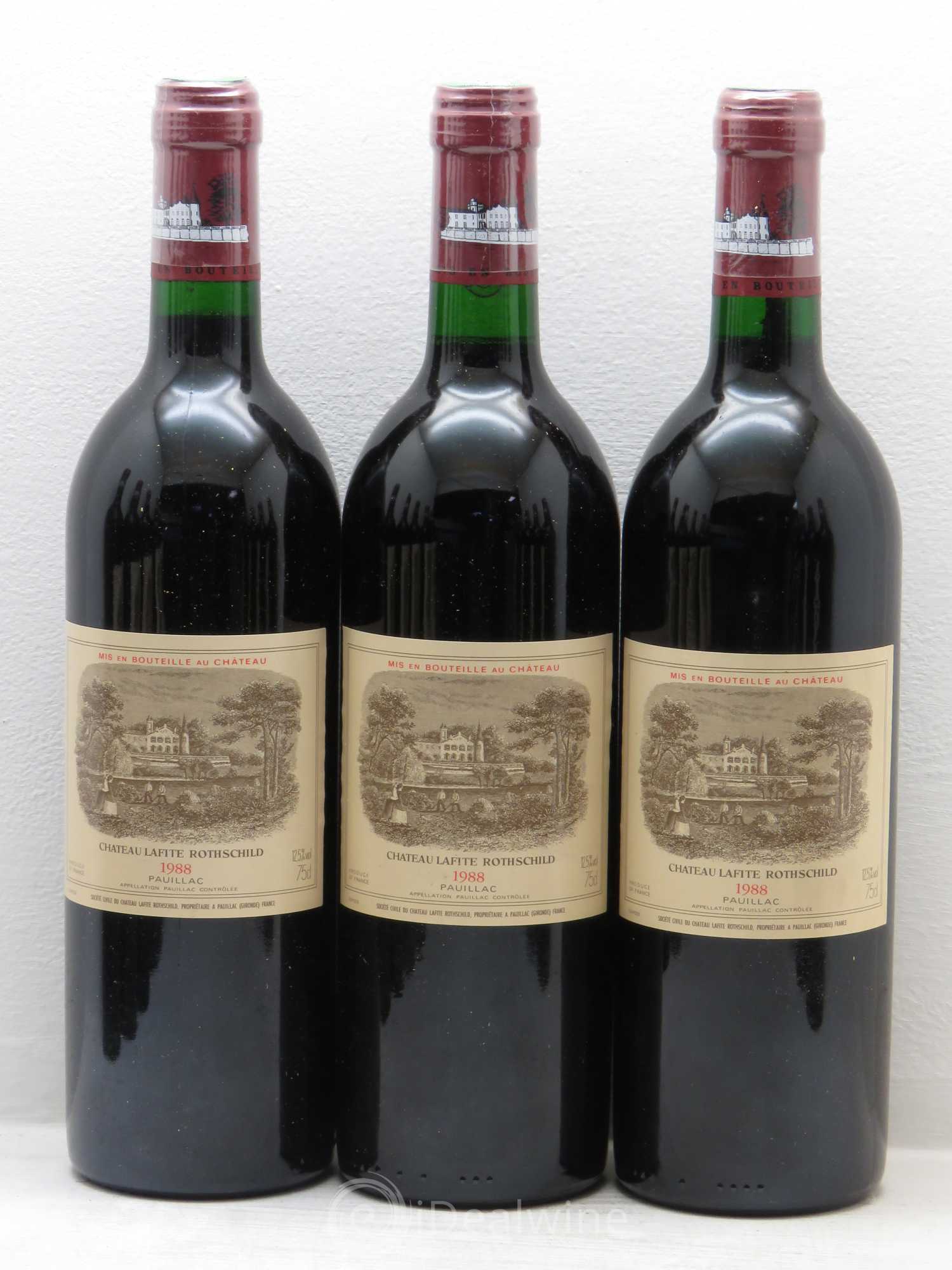 Château Lafite Rothschild 1er Grand Cru Classé 1988 - Lot de 12 bouteilles - 1