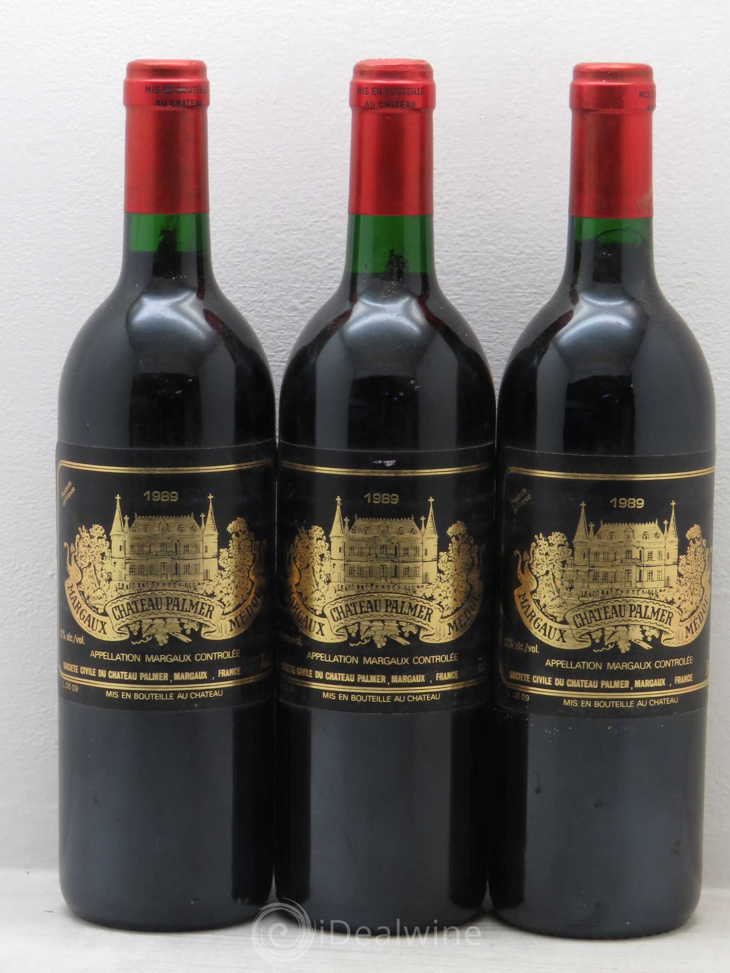 Château Palmer 3ème Grand Cru Classé 1989 - Lot de 3 bouteilles - 0