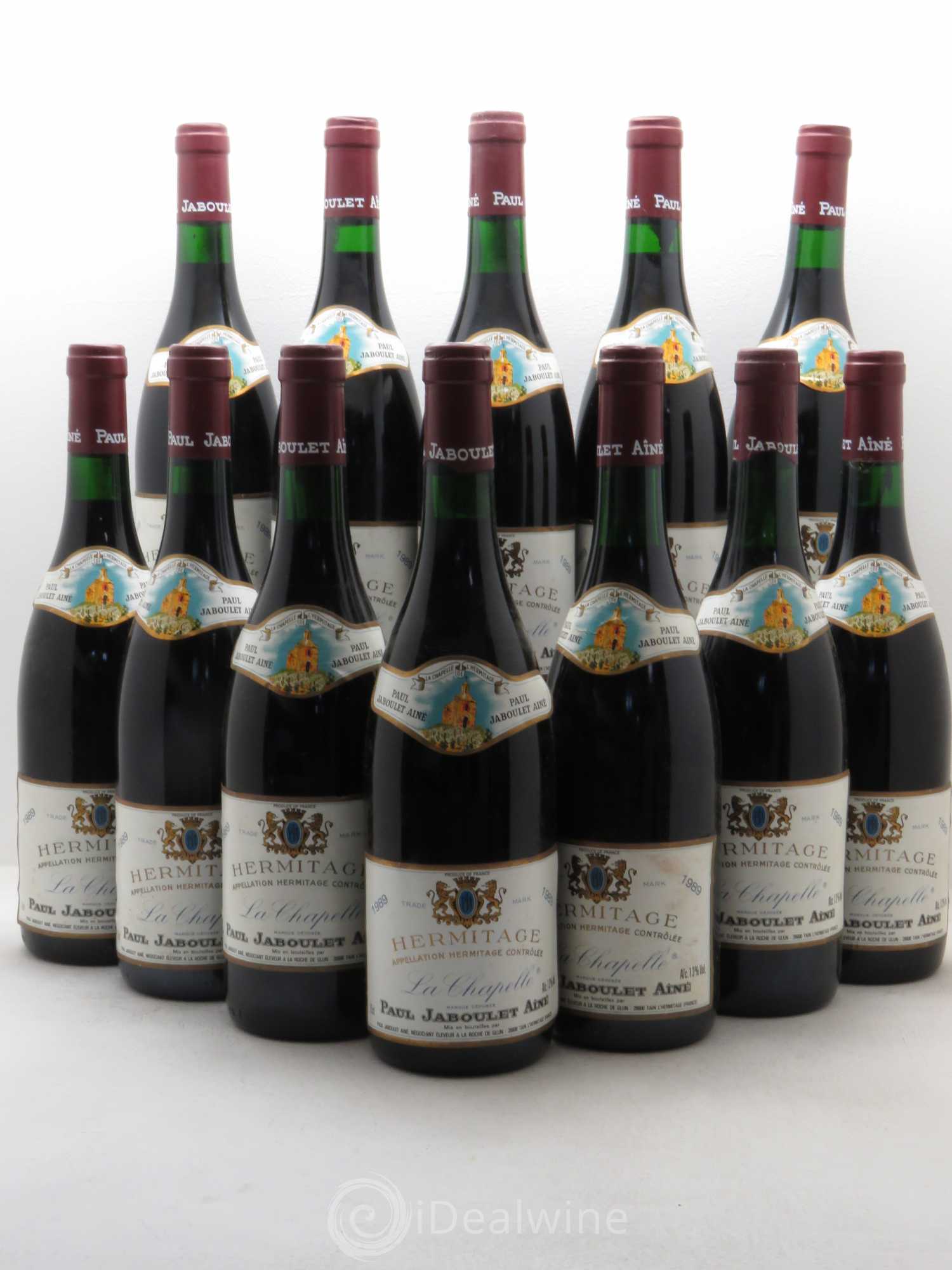 Hermitage La Chapelle Paul Jaboulet Ainé 1989 - Lot de 12 bouteilles - 0