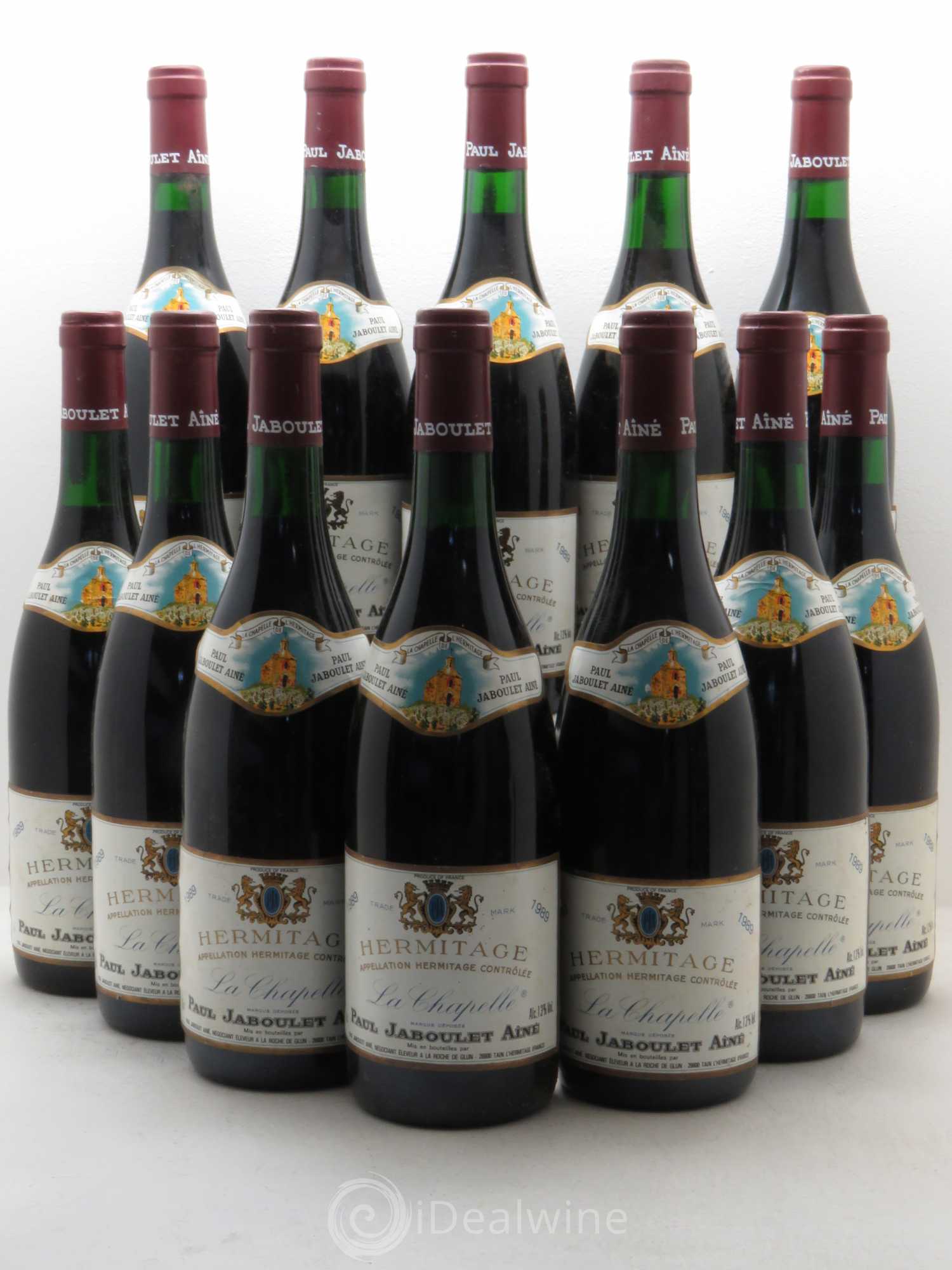 Hermitage La Chapelle Paul Jaboulet Ainé 1989 - Lot de 12 bouteilles - 0