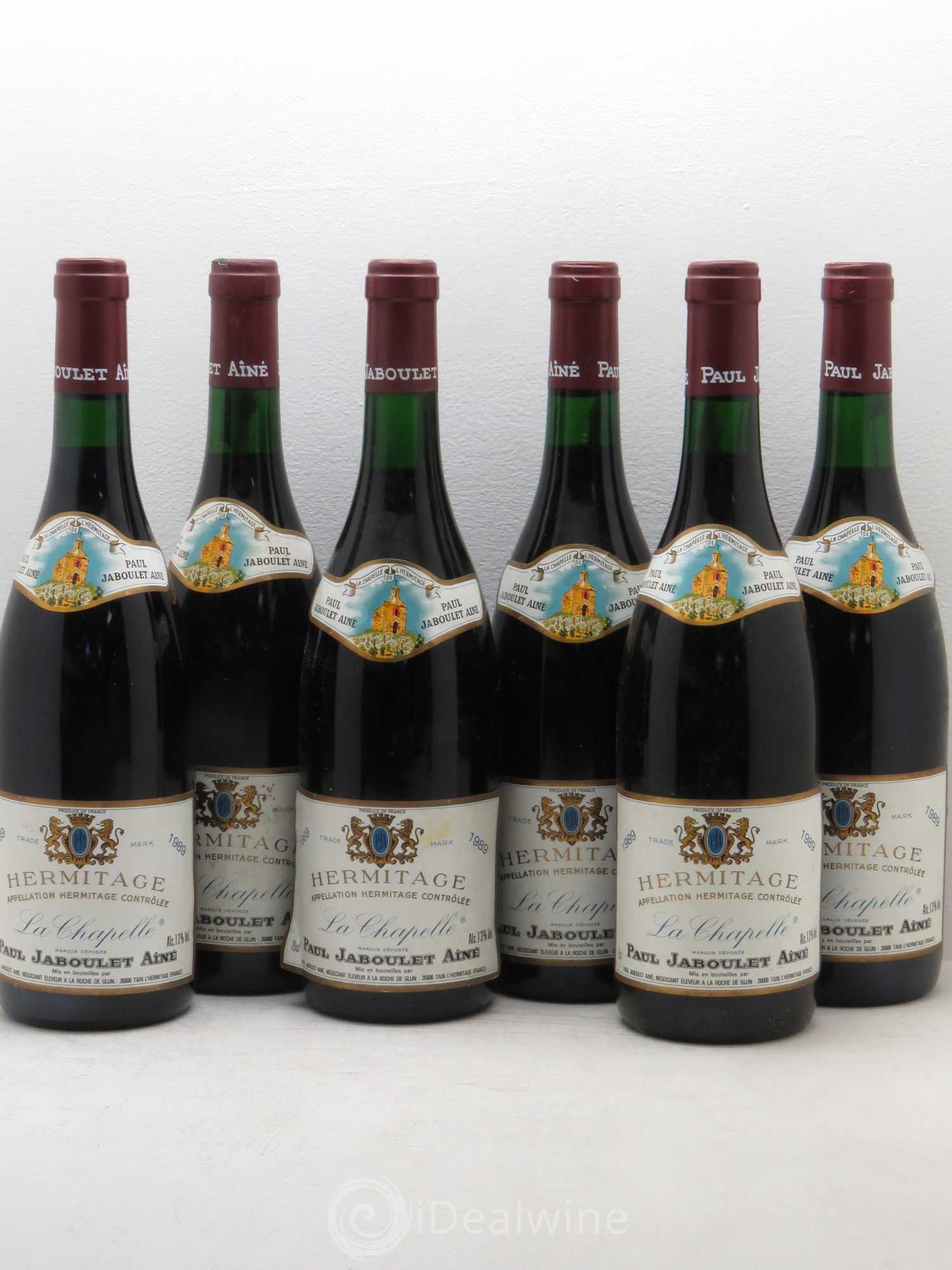 Hermitage La Chapelle Paul Jaboulet Ainé 1989 - Lot de 6 bouteilles - 0