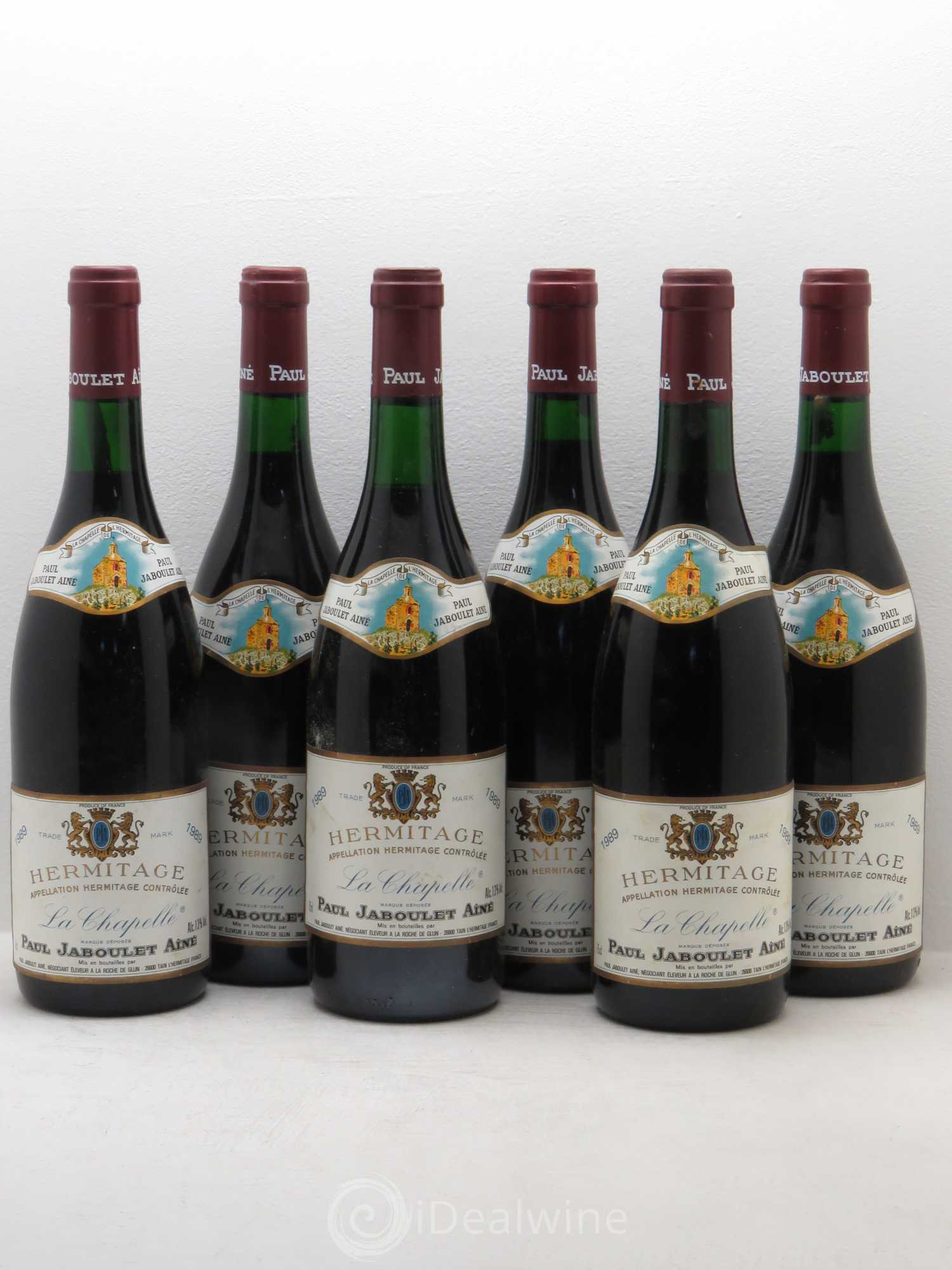 Hermitage La Chapelle Paul Jaboulet Ainé 1989 - Lot de 6 bouteilles - 0