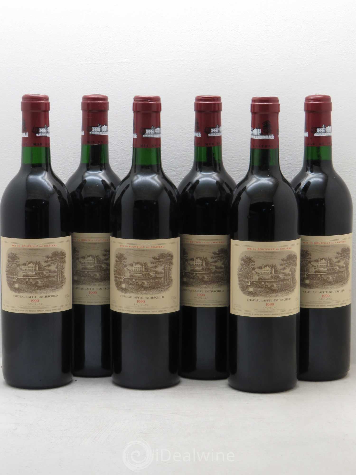 Château Lafite Rothschild 1er Grand Cru Classé 1990 - Lot de 6 bouteilles - 0