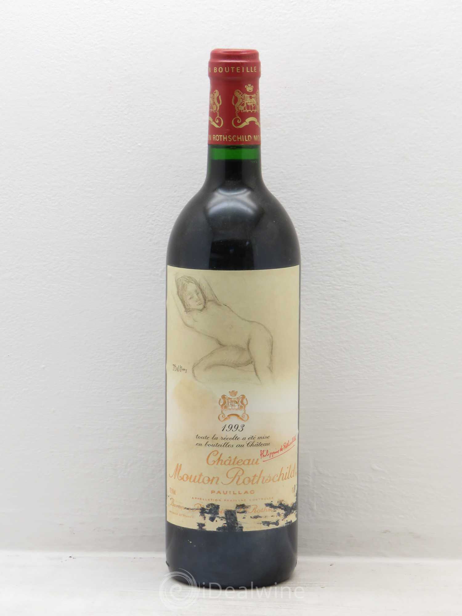 Château Mouton Rothschild 1er Grand Cru Classé 1993 - Lot de 1 bouteille - 0