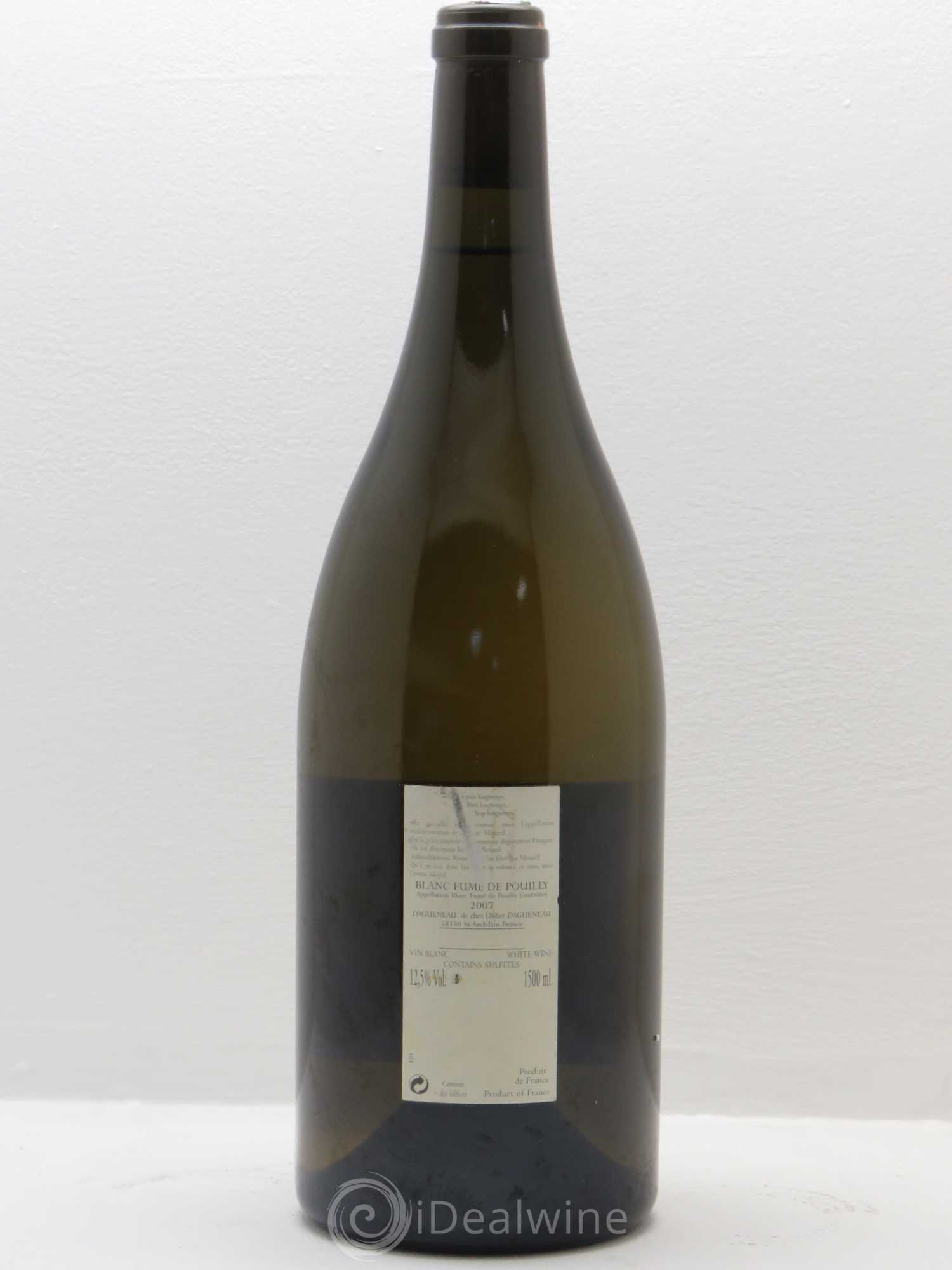 Vin de France (anciennement Pouilly-Fumé) Buisson Renard Dagueneau (Domaine Didier - Louis-Benjamin) 2007 - Lot de 1 magnum - 1