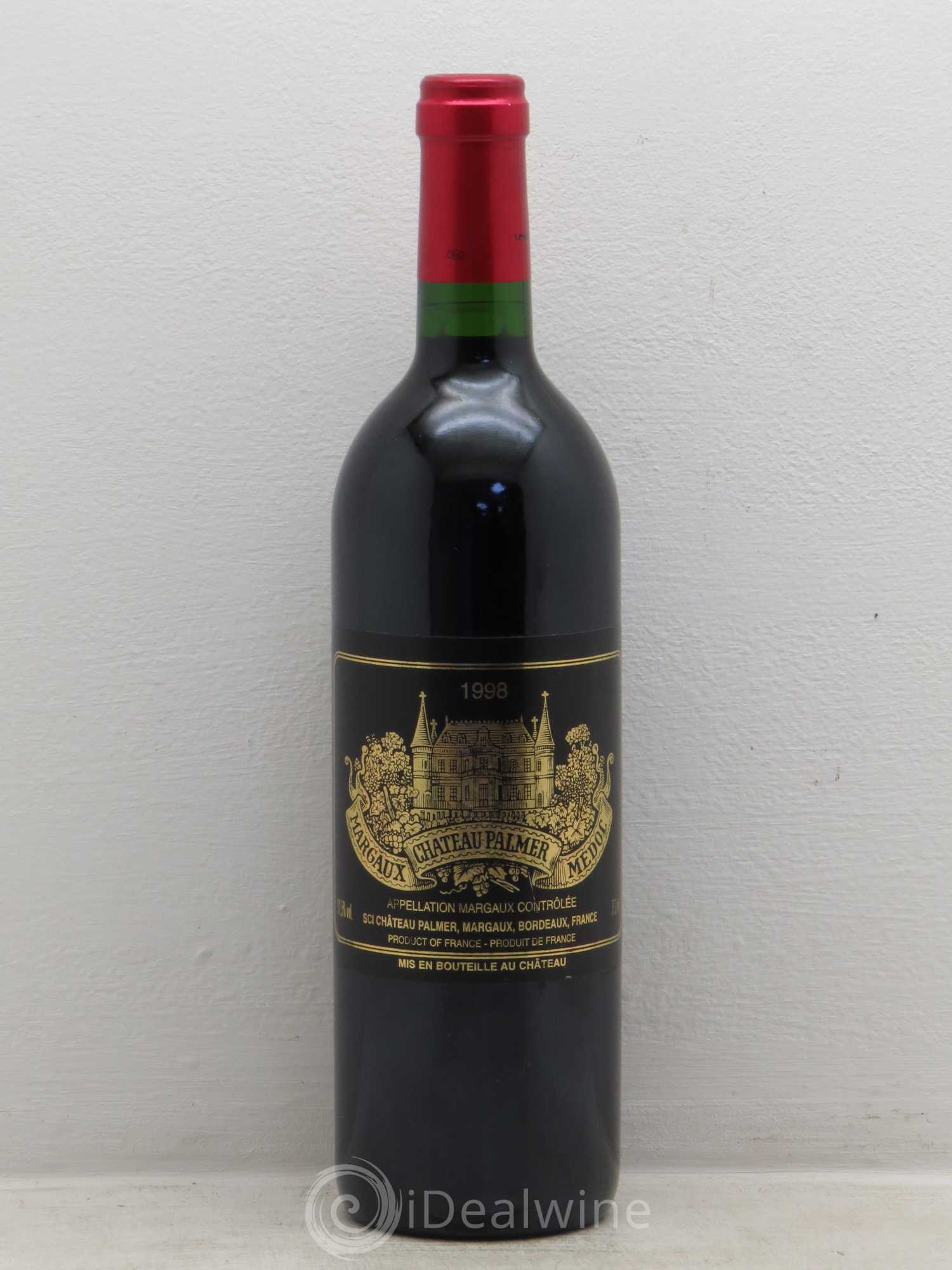 Château Palmer 3ème Grand Cru Classé 1998 - Lot de 1 bouteille - 0