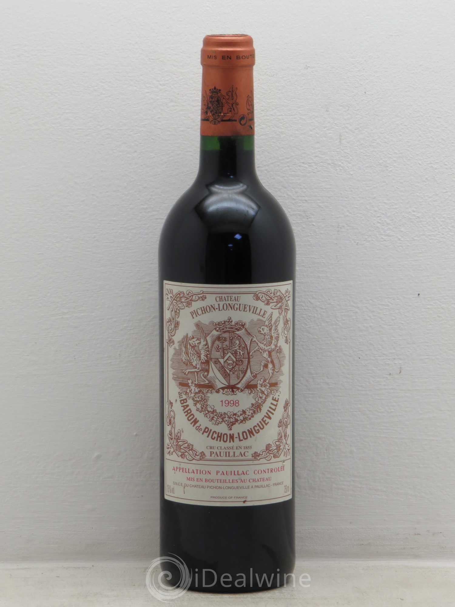 Pichon Longueville Baron 2ème Grand Cru Classé 1998 - Posten von 1 Flasche - 0