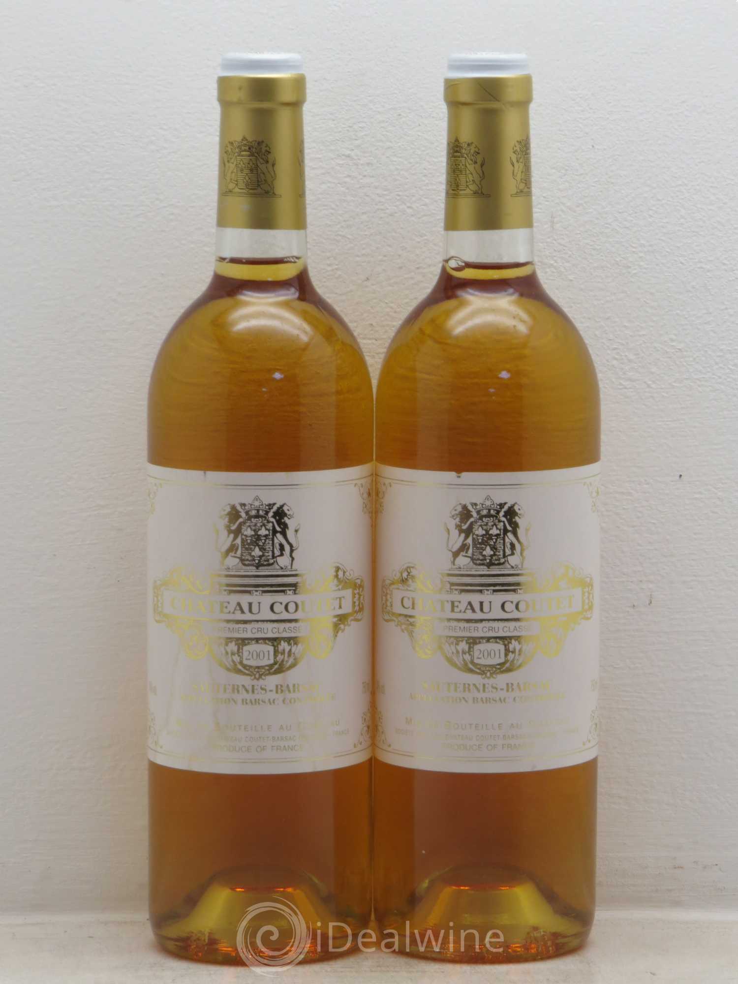 Château Coutet 1er Grand Cru Classé 2001 - Lotto di 2 bottiglie - 0